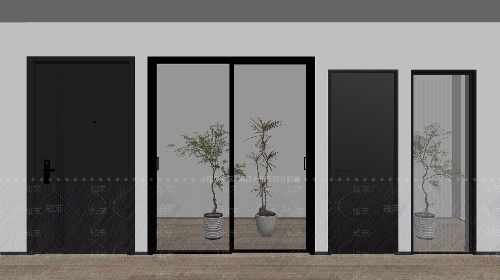 现代轻奢其他门SU模型下载【ID:1181303310】