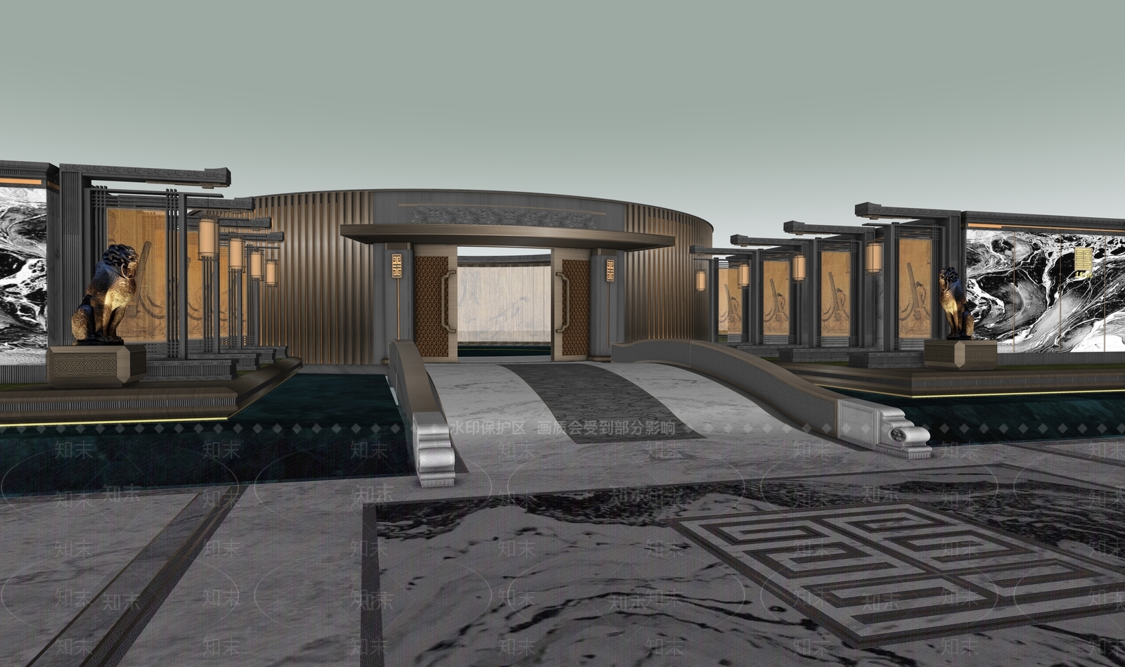 新中式现代其他商业建筑SU模型下载【ID:1181315836】