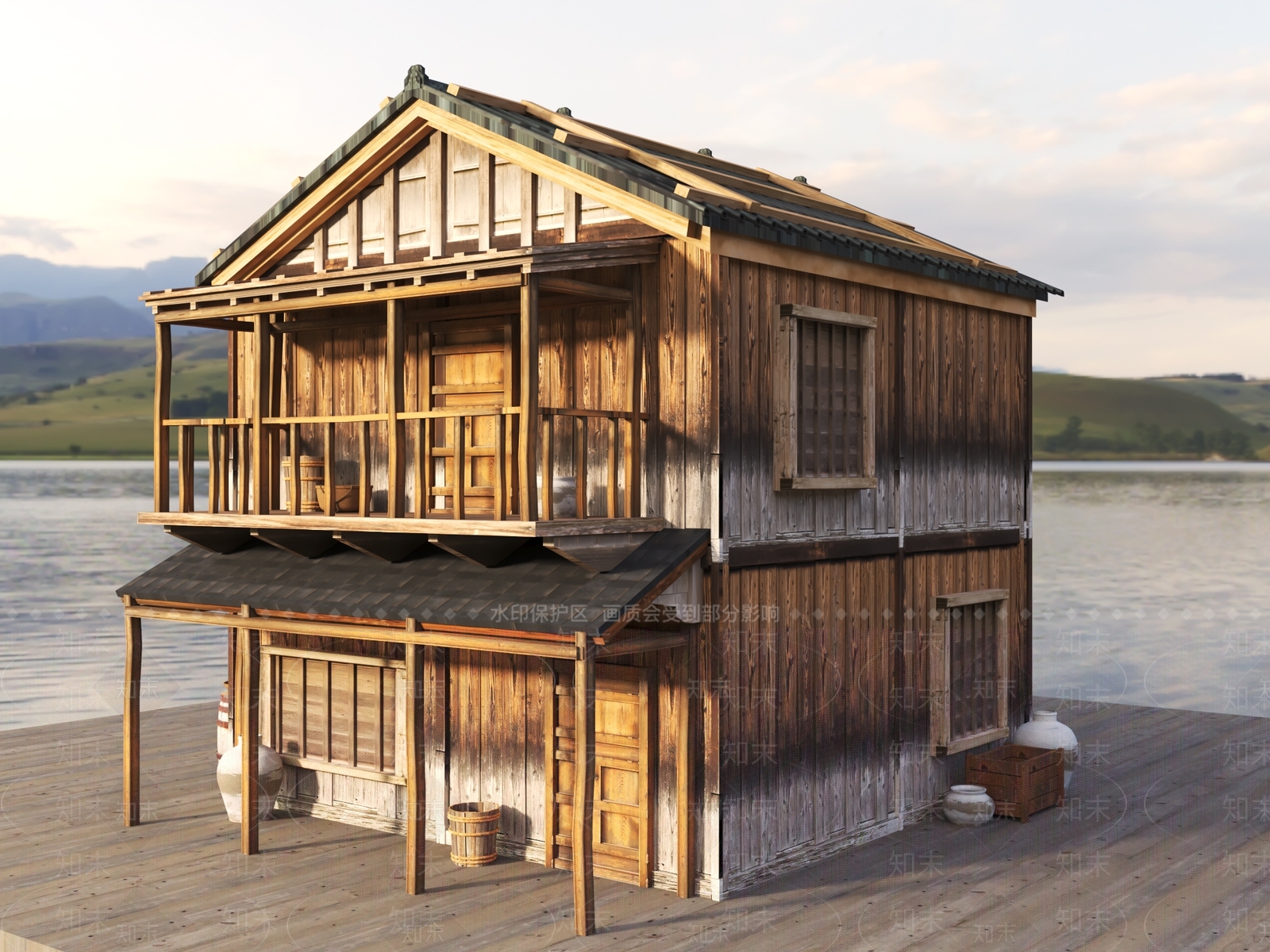 新中式中式古建3D模型下载【ID:1181315695】