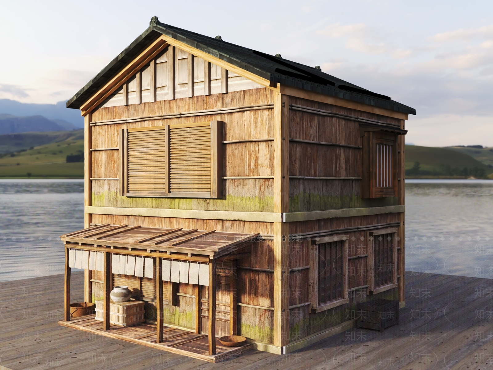 新中式中式古建3D模型下载【ID:1181315812】