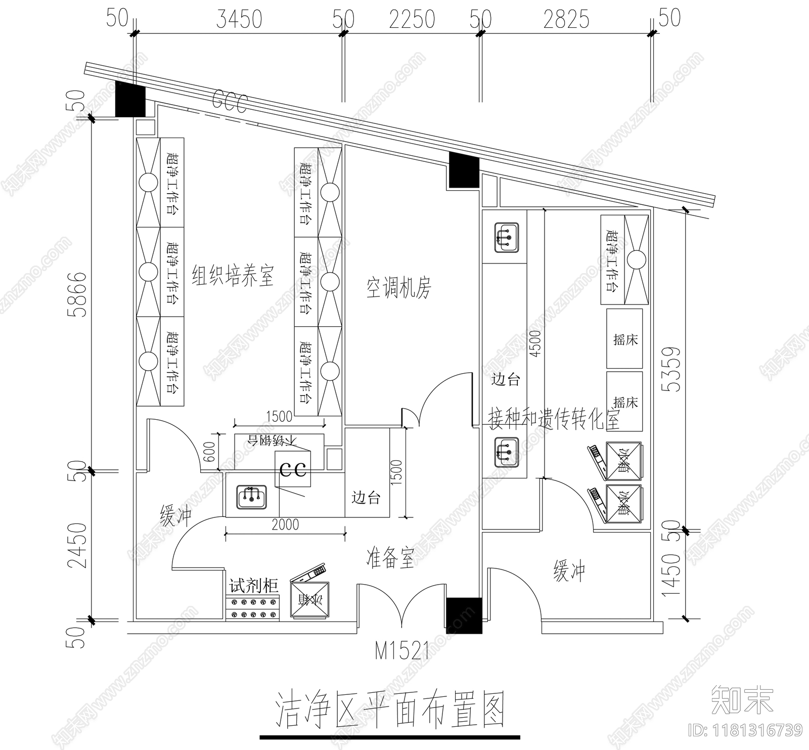 现代实验室cad施工图下载【ID:1181316739】