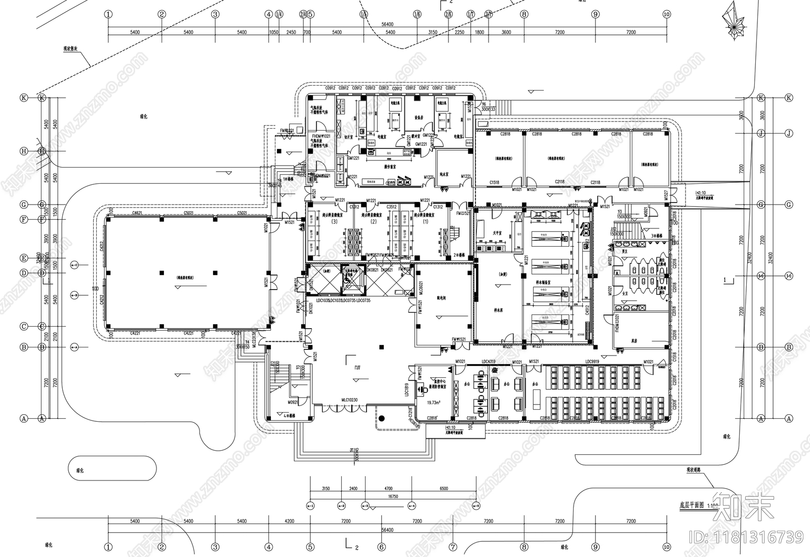 现代实验室cad施工图下载【ID:1181316739】