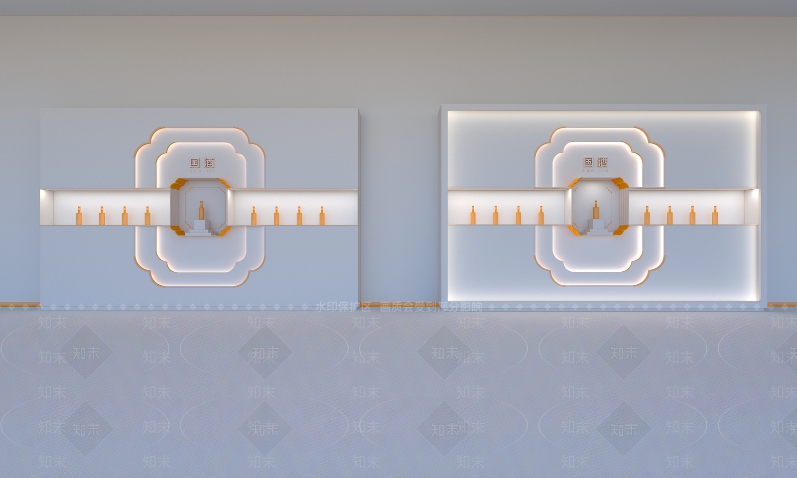 现代新中式酒架3D模型下载【ID:1181328030】