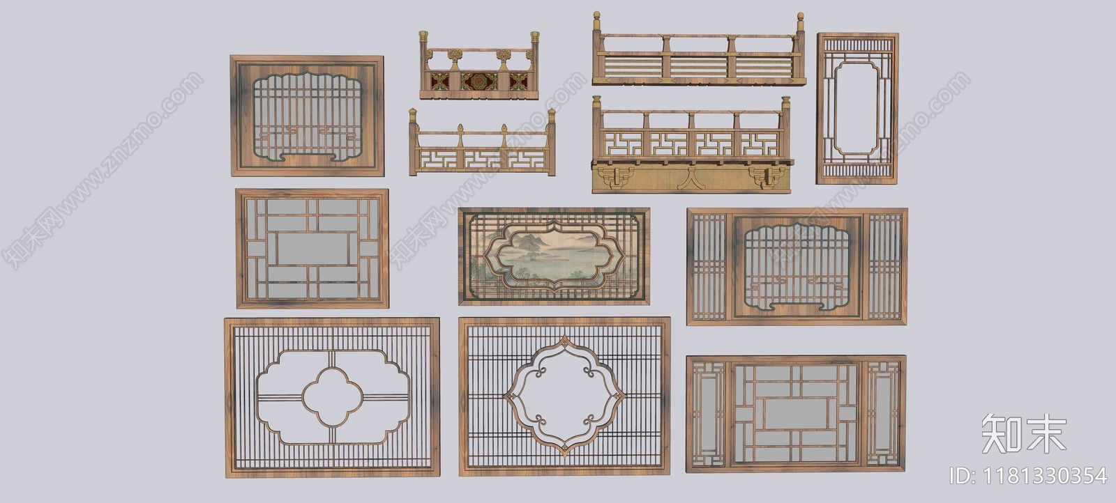 中式新中式古建筑SU模型下载【ID:1181330354】