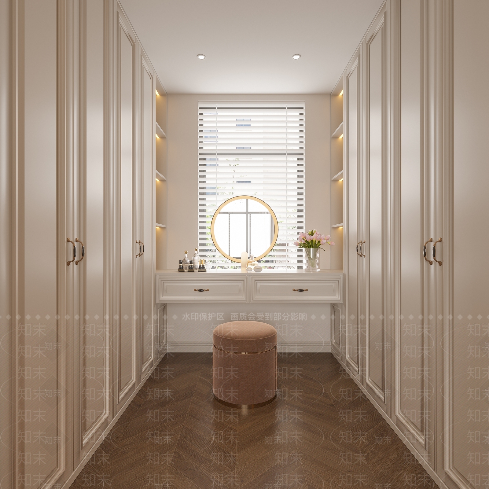 美式简欧衣帽间3D模型下载【ID:1181330263】
