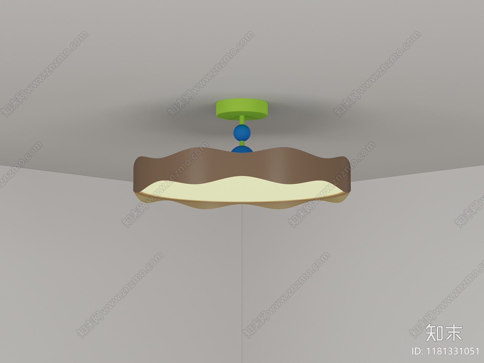 侘寂中古吸顶灯SU模型下载【ID:1181331051】