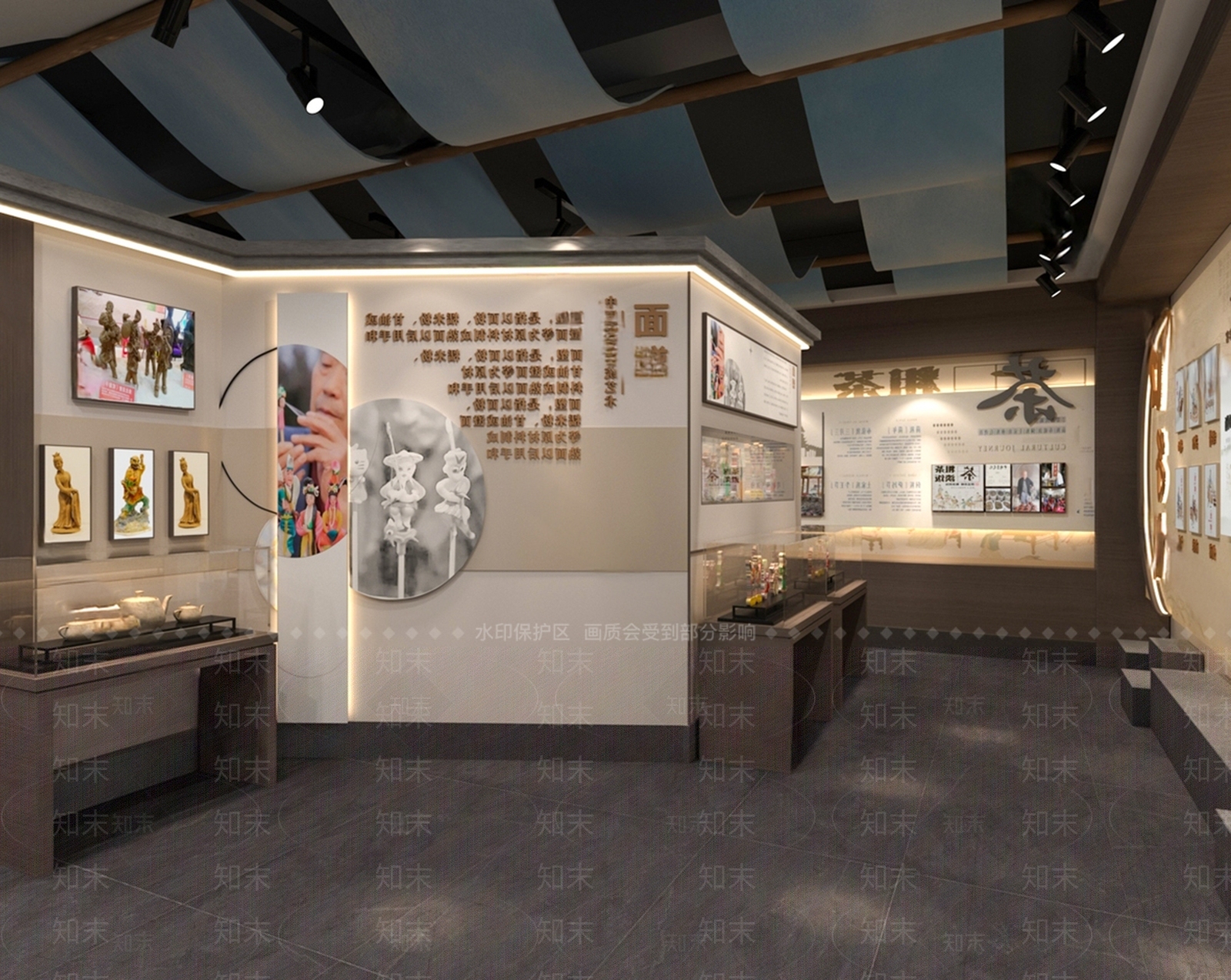 现代文化展厅SU模型精品下载_SketchUp模型_知末网