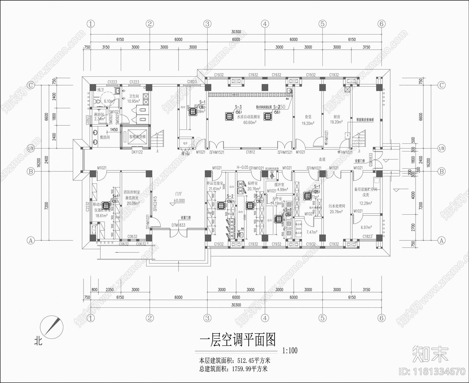 现代实验室cad施工图下载【ID:1181334670】