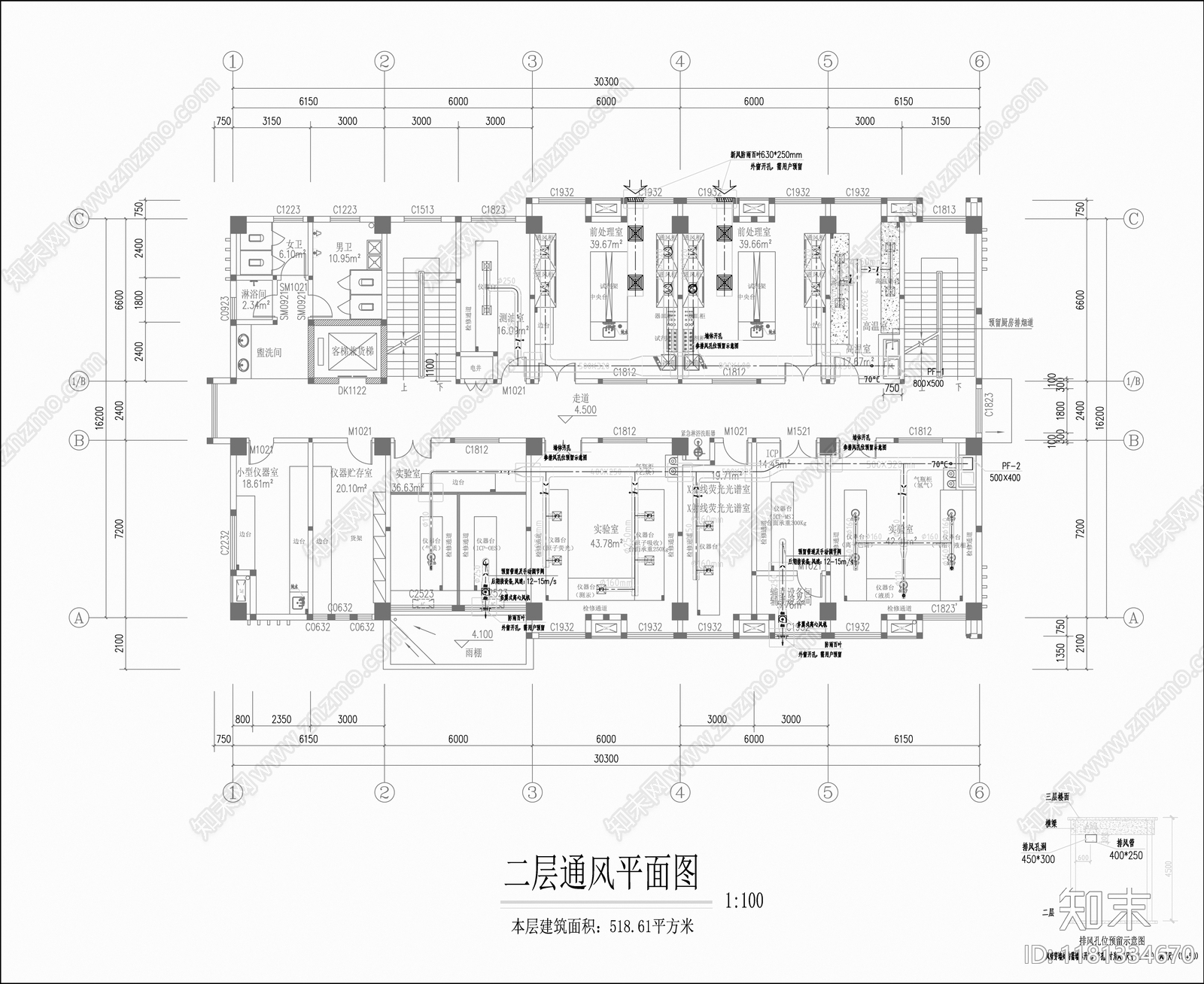 现代实验室cad施工图下载【ID:1181334670】