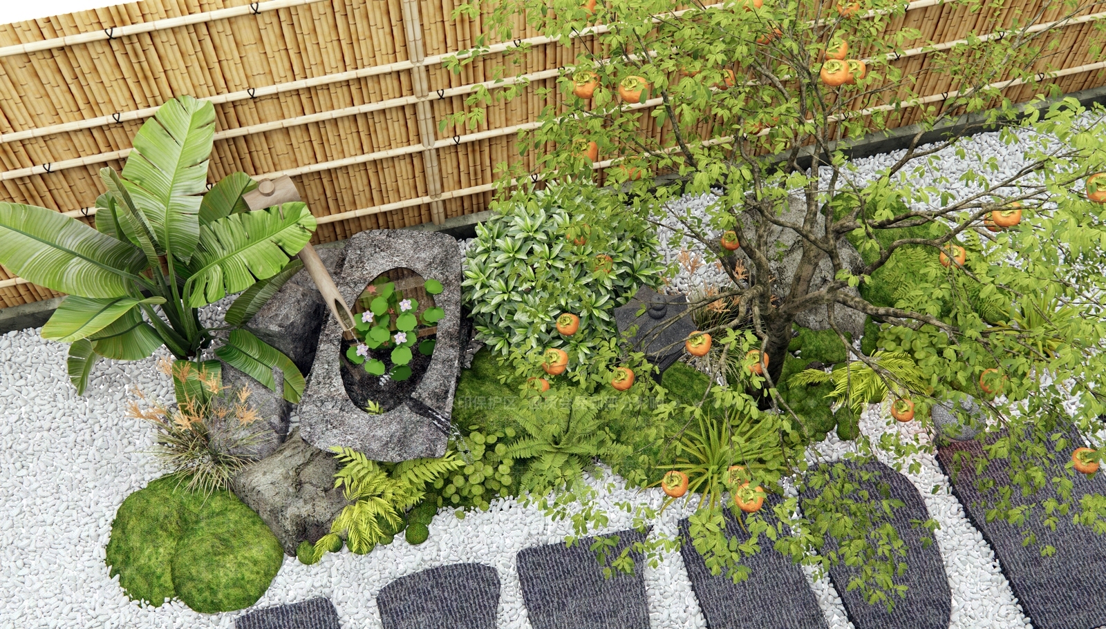 新中式庭院小品SU模型下载【ID:1181339131】