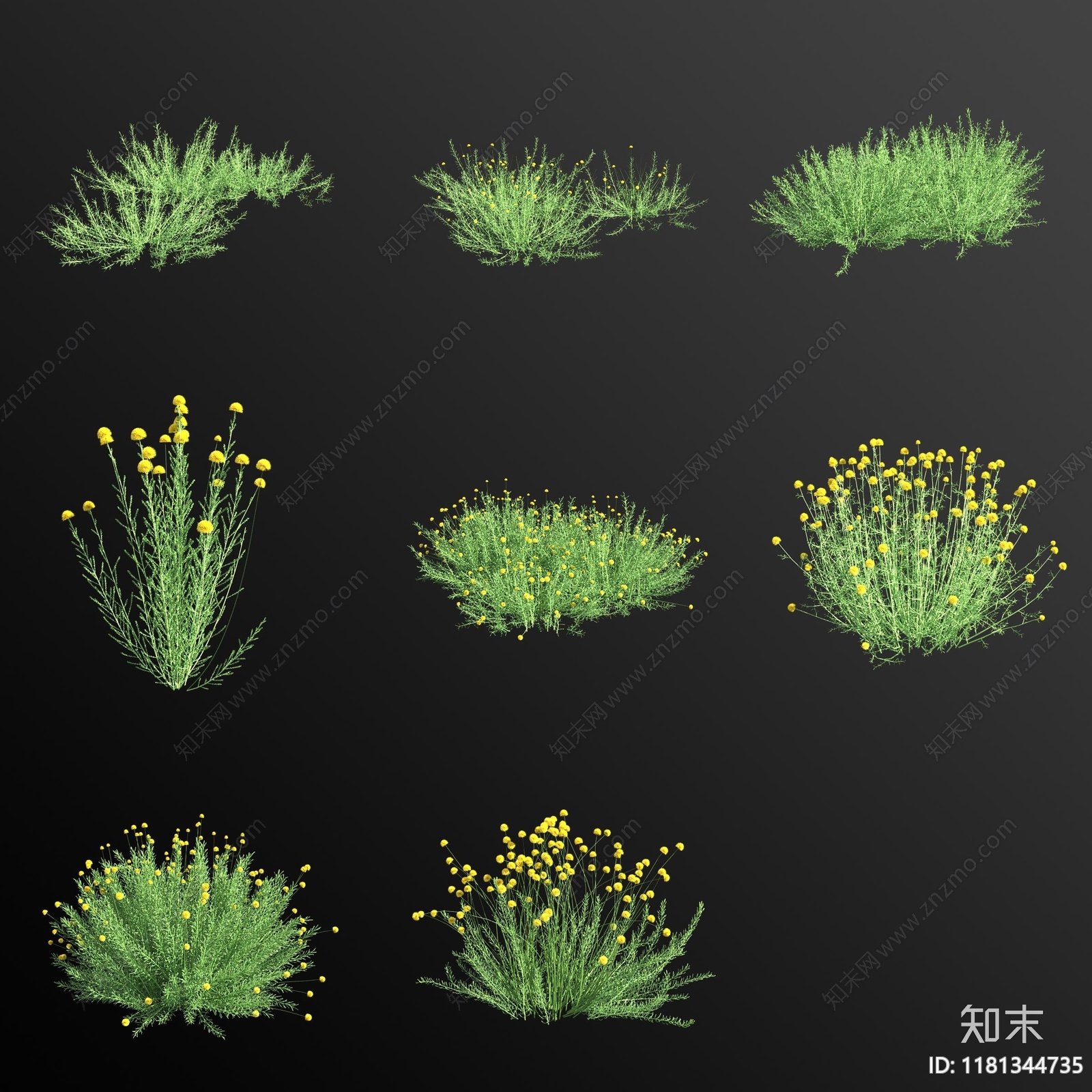 花草组合3D模型下载【ID:1181344735】