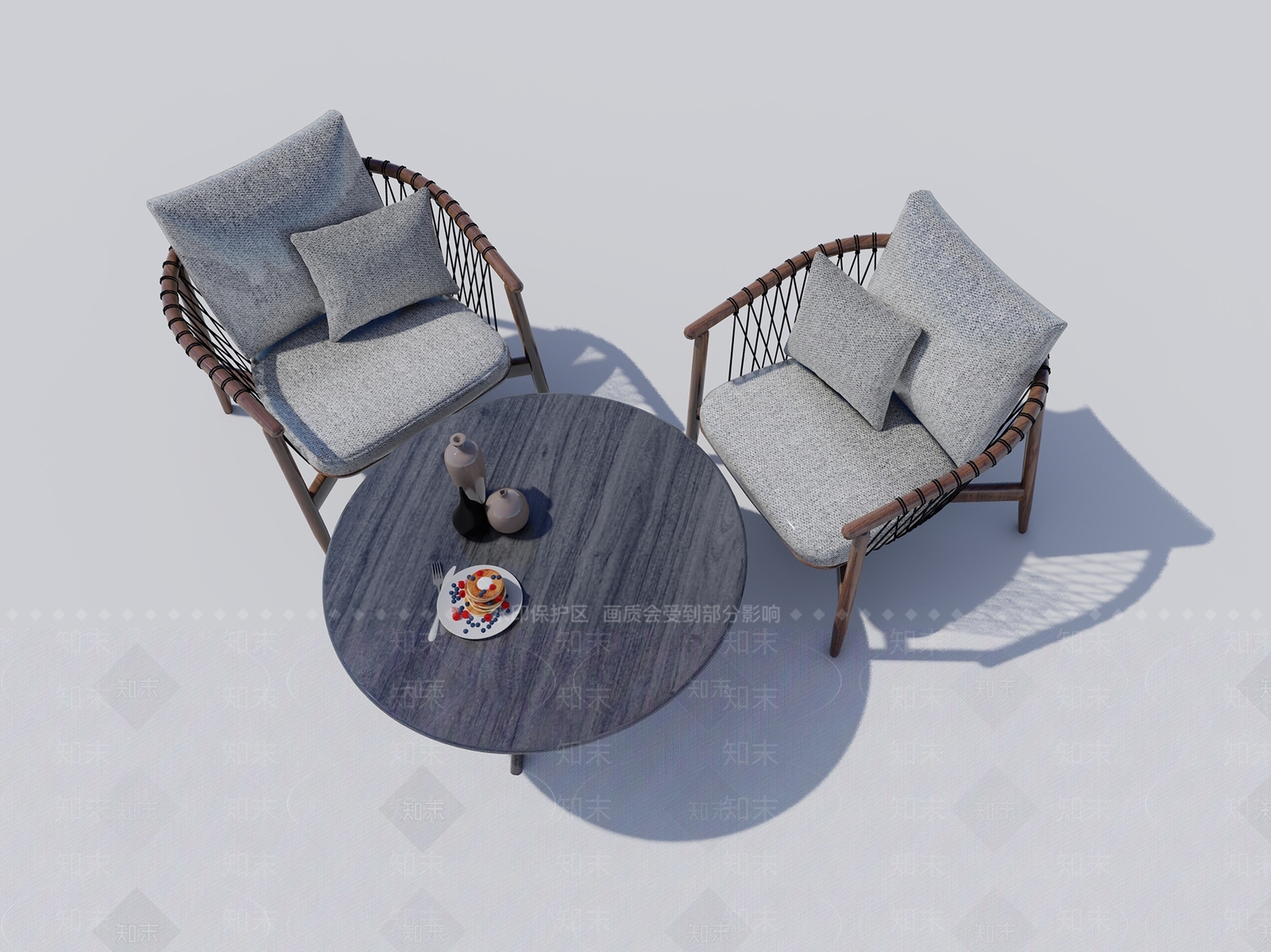 现代欧式休闲桌椅SU模型下载【ID:1181346669】