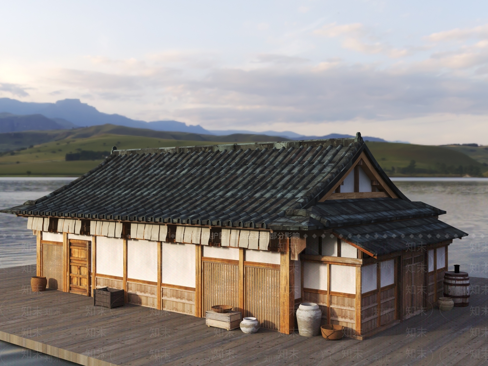 新中式中式古建3D模型下载【ID:1181349098】