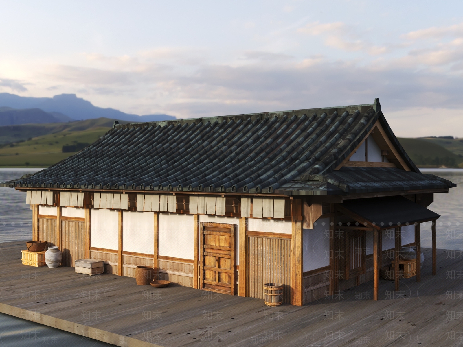 新中式中式古建3D模型下载【ID:1181349523】