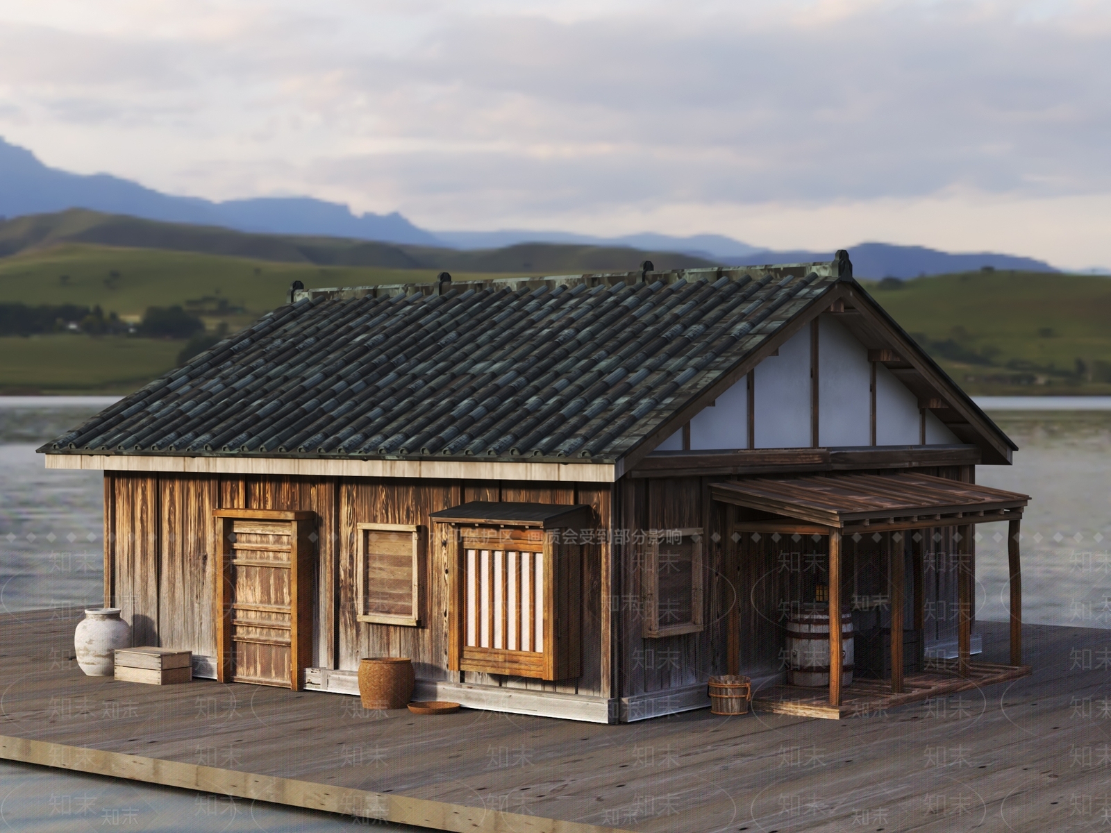 新中式中式古建3D模型下载【ID:1181350921】