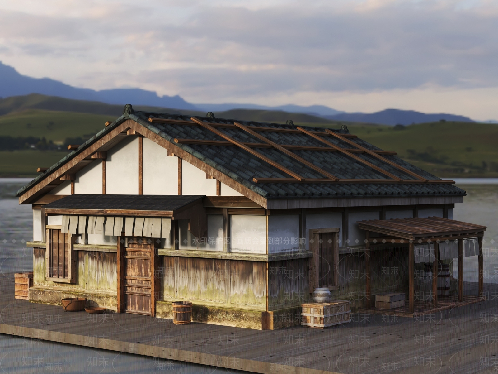 新中式中式古建3D模型下载【ID:1181351583】