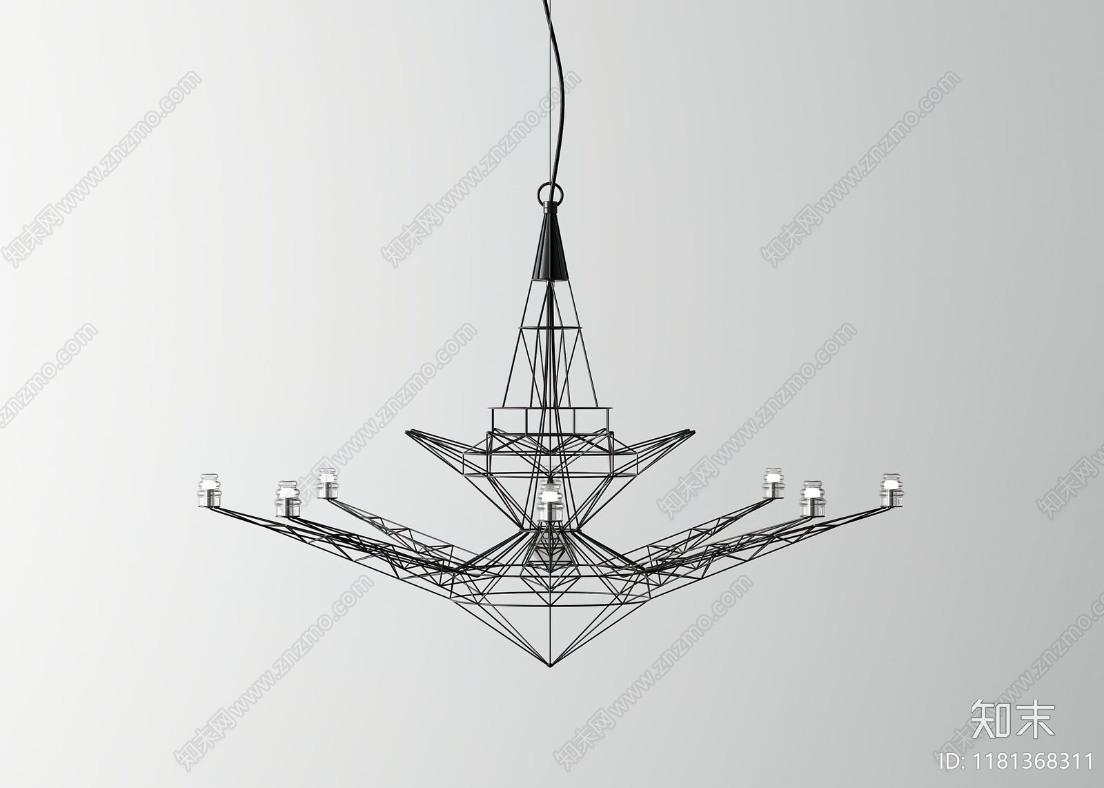 现代极简吊灯3D模型下载【ID:1181368311】