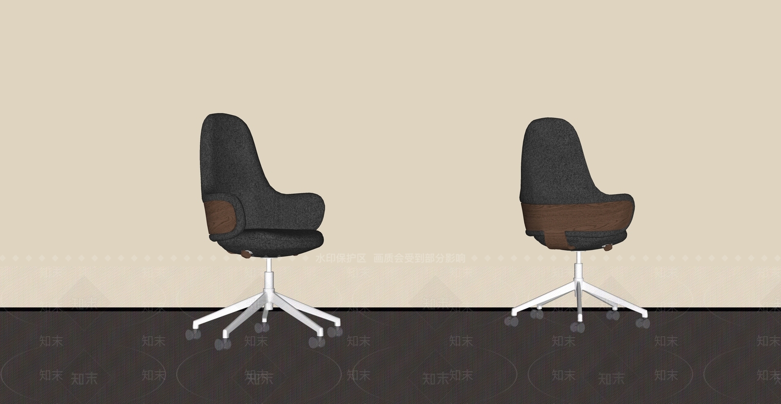 中古侘寂办公椅SU模型下载【ID:1181370787】