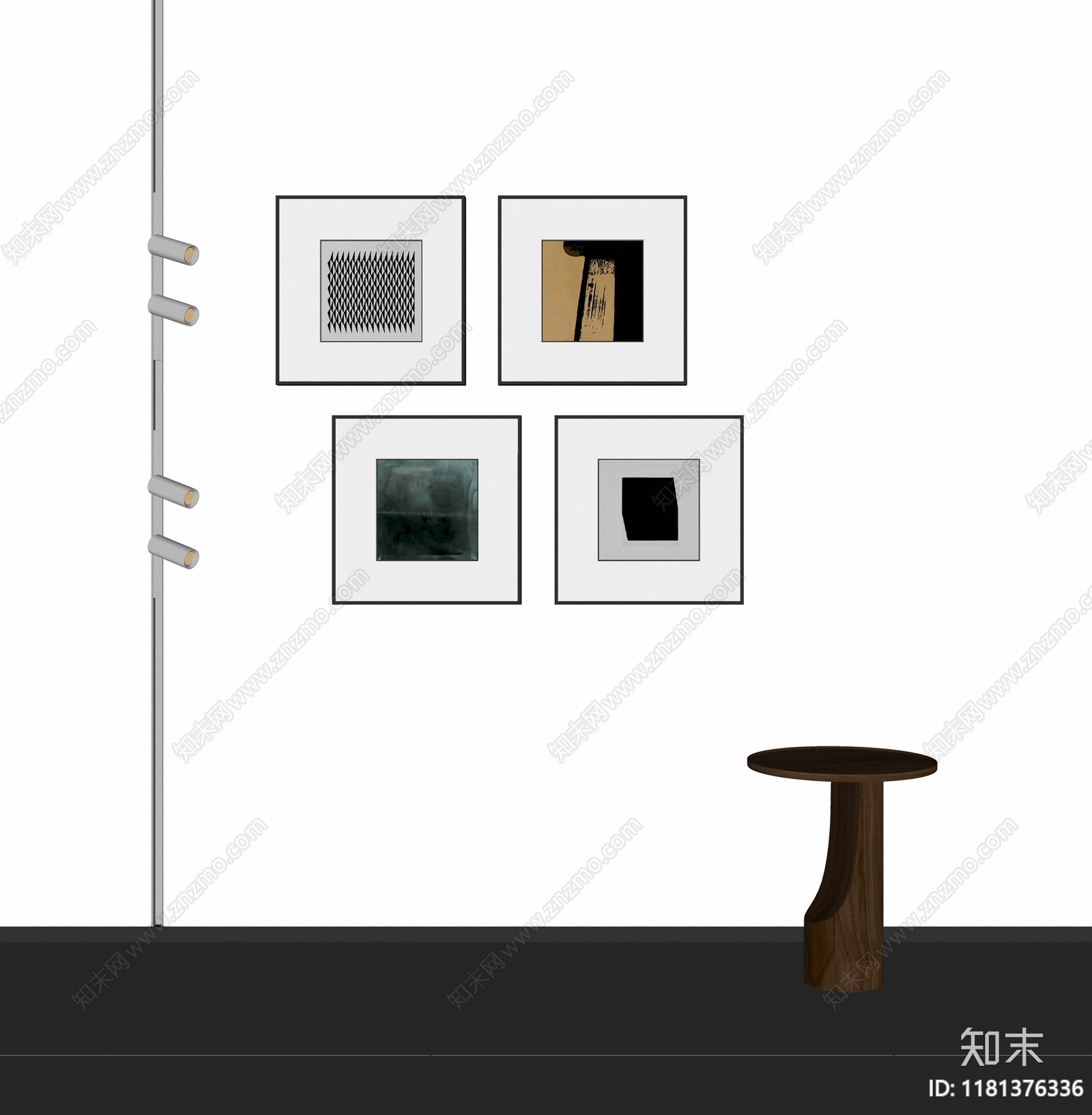 现代挂画SU模型下载【ID:1181376336】