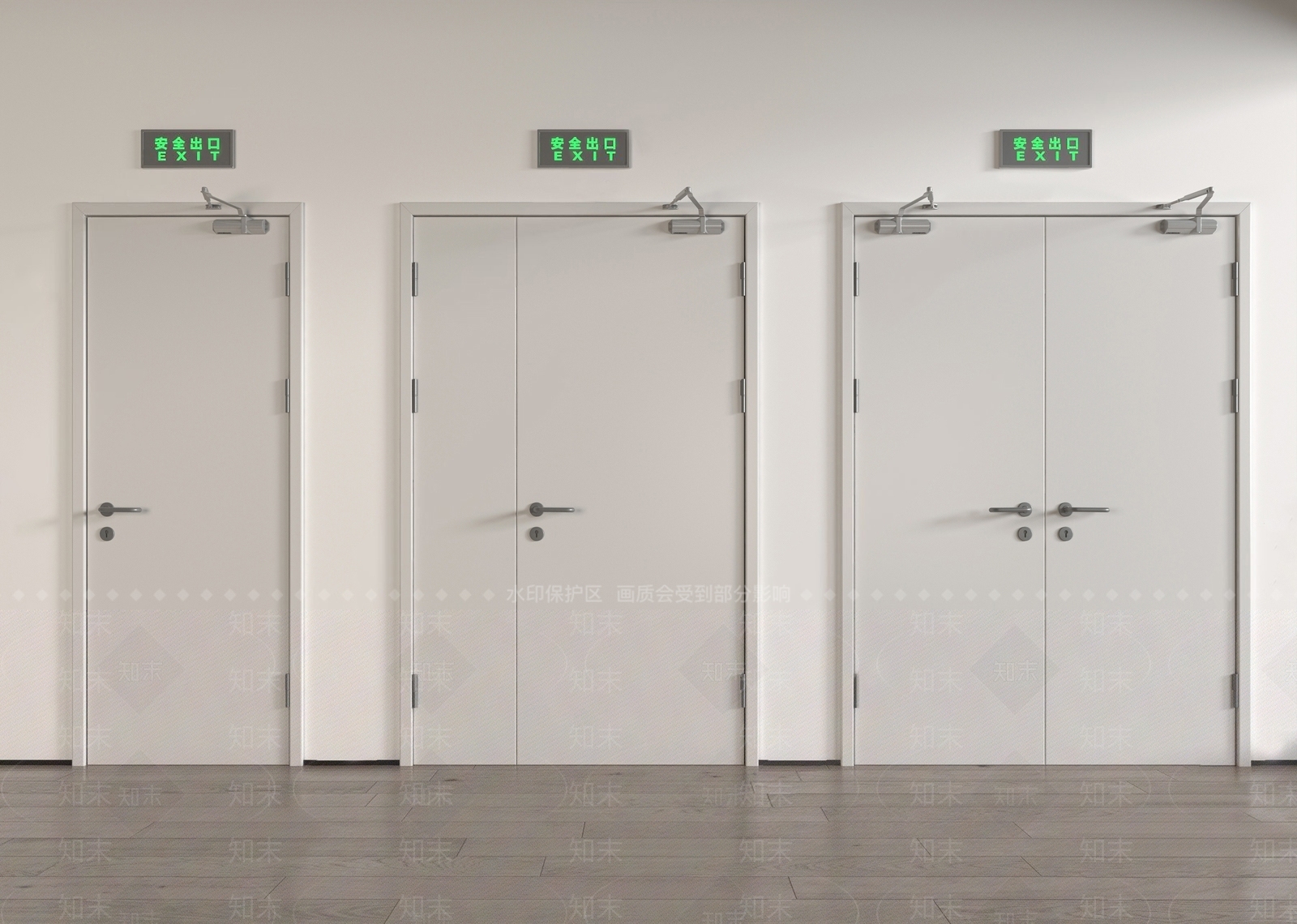 现代消防安全门3D模型下载【ID:1181376726】