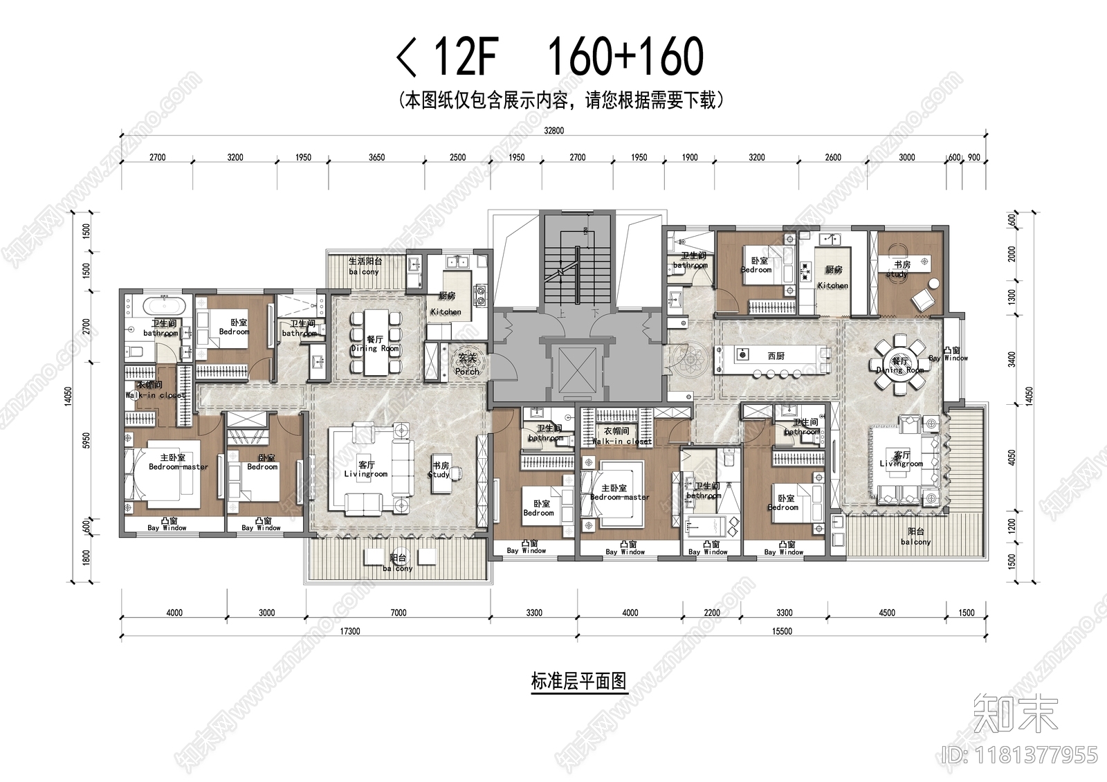 建筑平面图施工图下载【ID:1181377955】