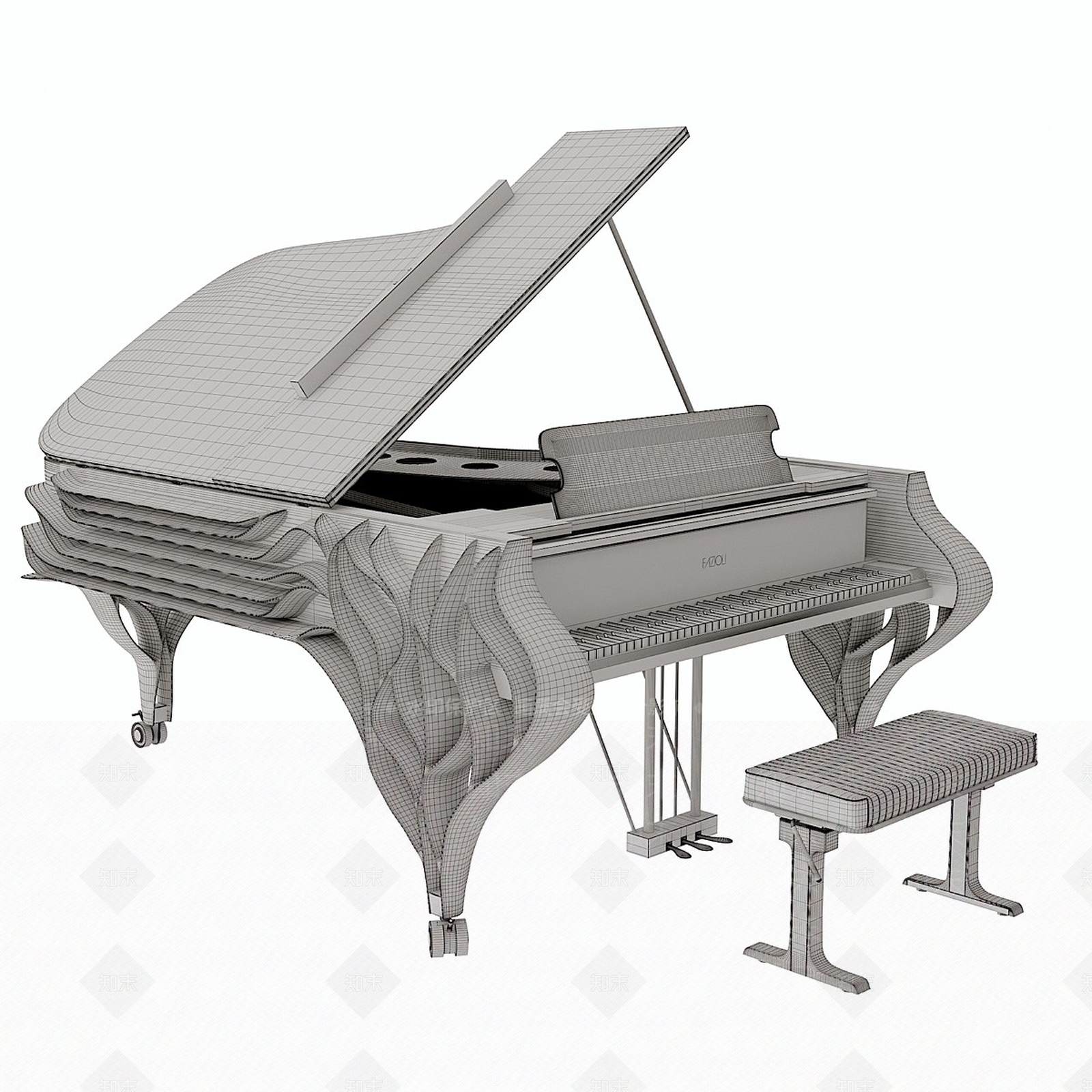 乐器3D模型下载【ID:1181386892】