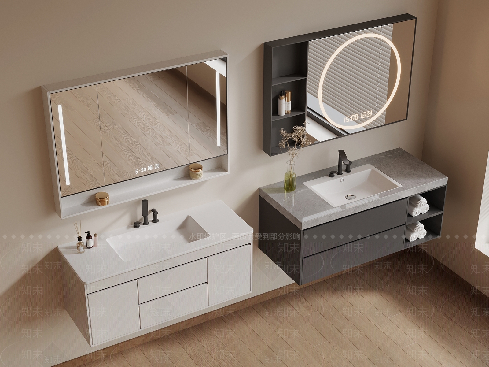 浴室柜3D模型下载【ID:1181391191】