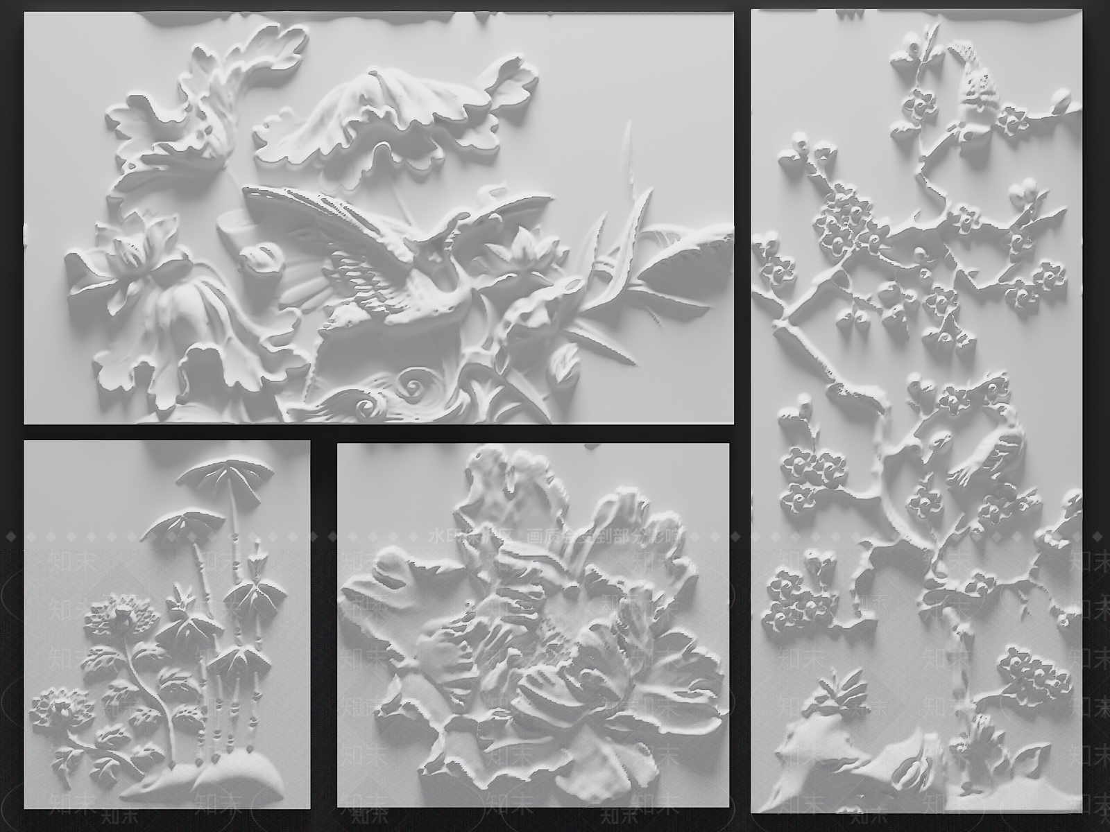 中式浮雕SU模型下载【ID:1181391823】