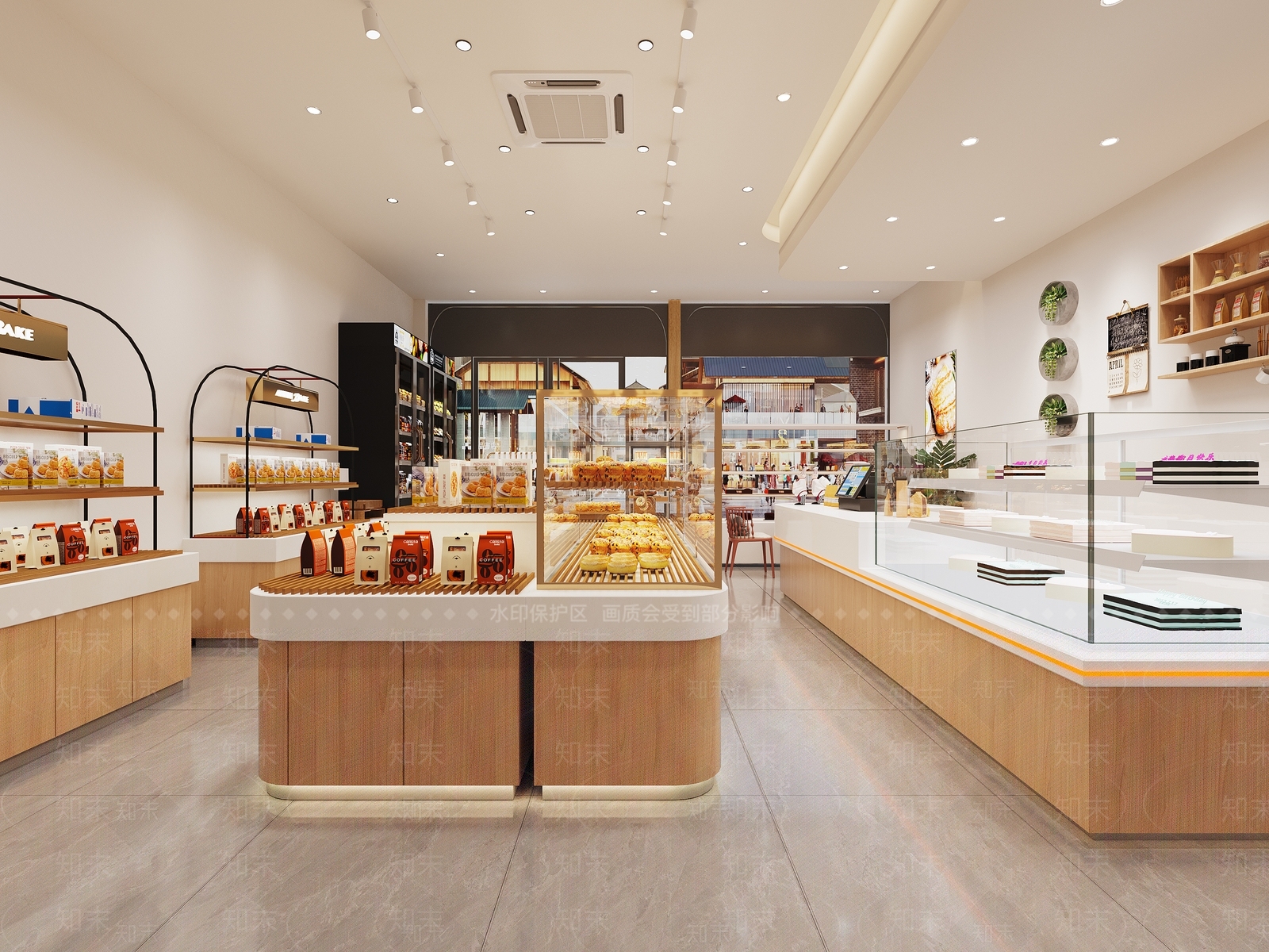 现代甜品面包店3D模型下载【ID:1181392875】