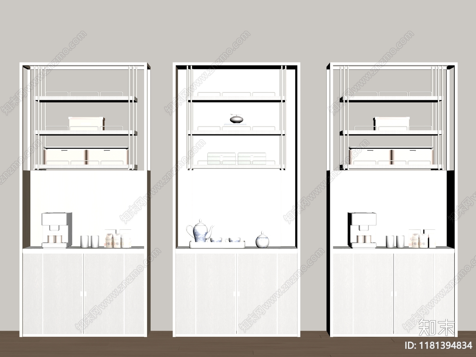 现代餐边柜SU模型下载【ID:1181394834】