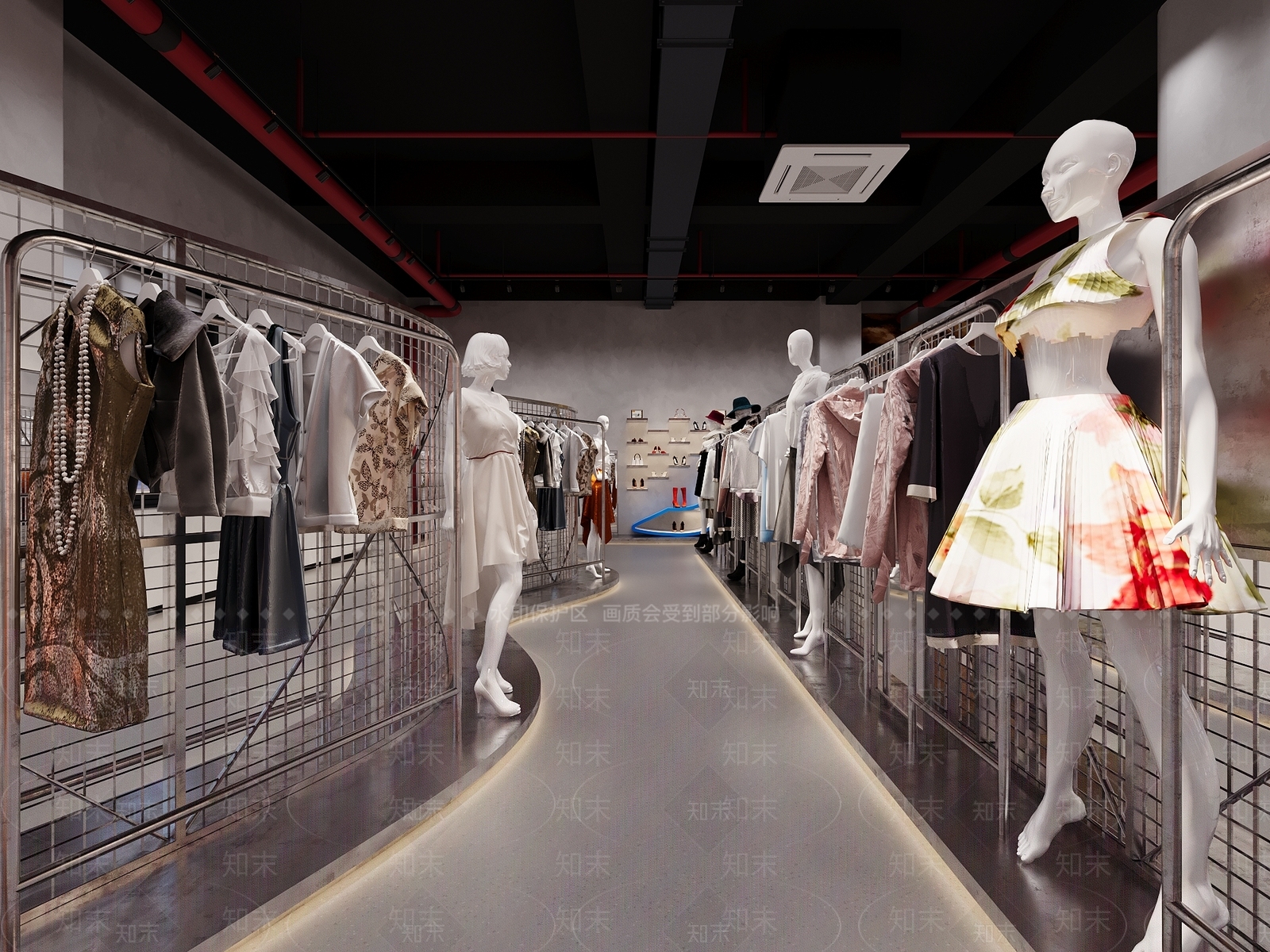 工业服装店3D模型下载【ID:1181395745】