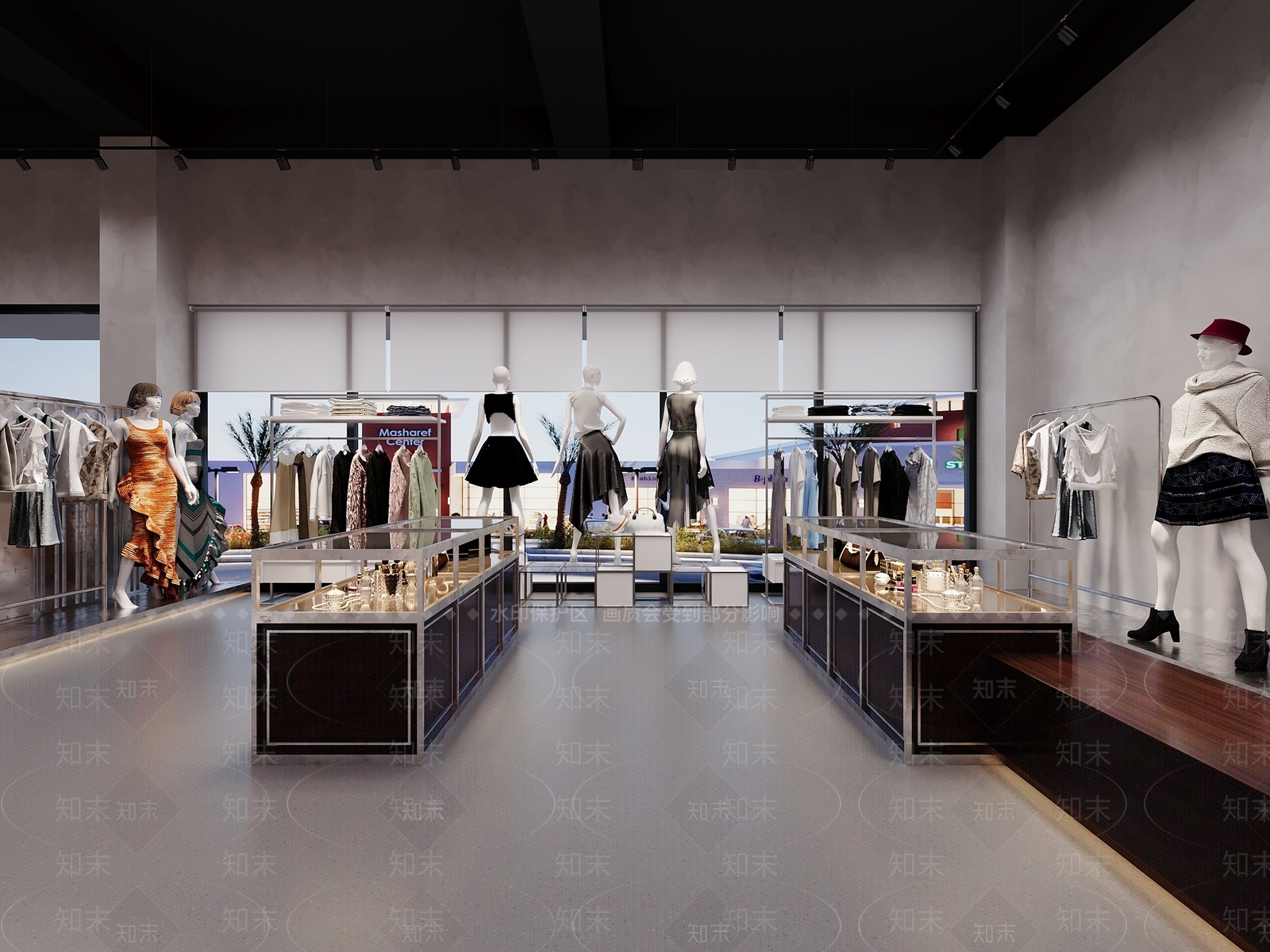 工业服装店3D模型下载【ID:1181395745】