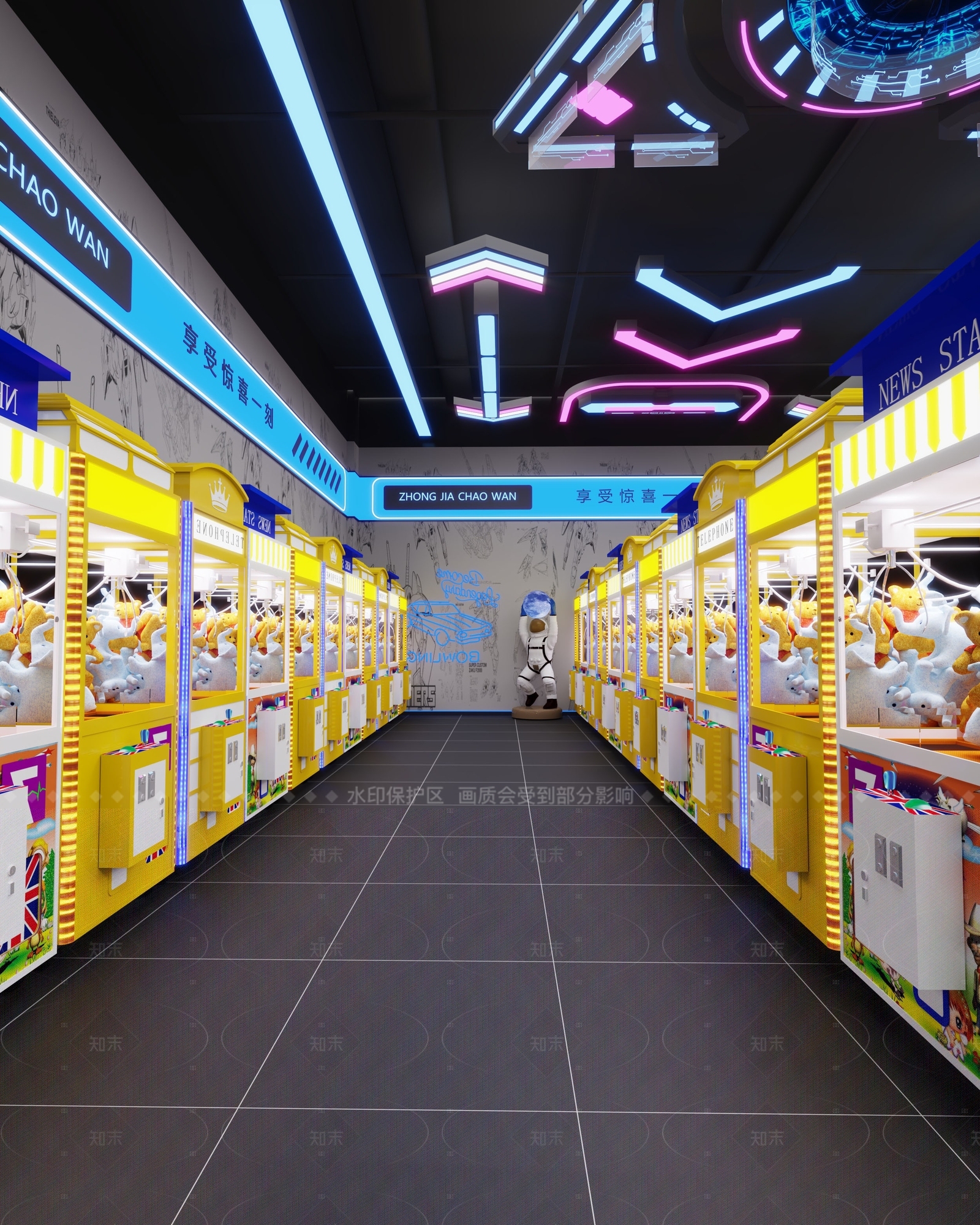 现代奶茶店3D模型下载【ID:1214952437】