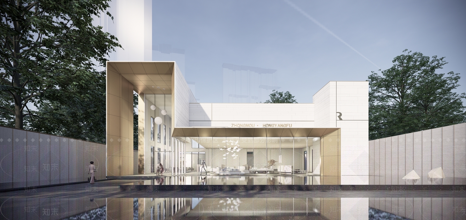 现代轻奢小公建SU模型下载【ID:1181400781】