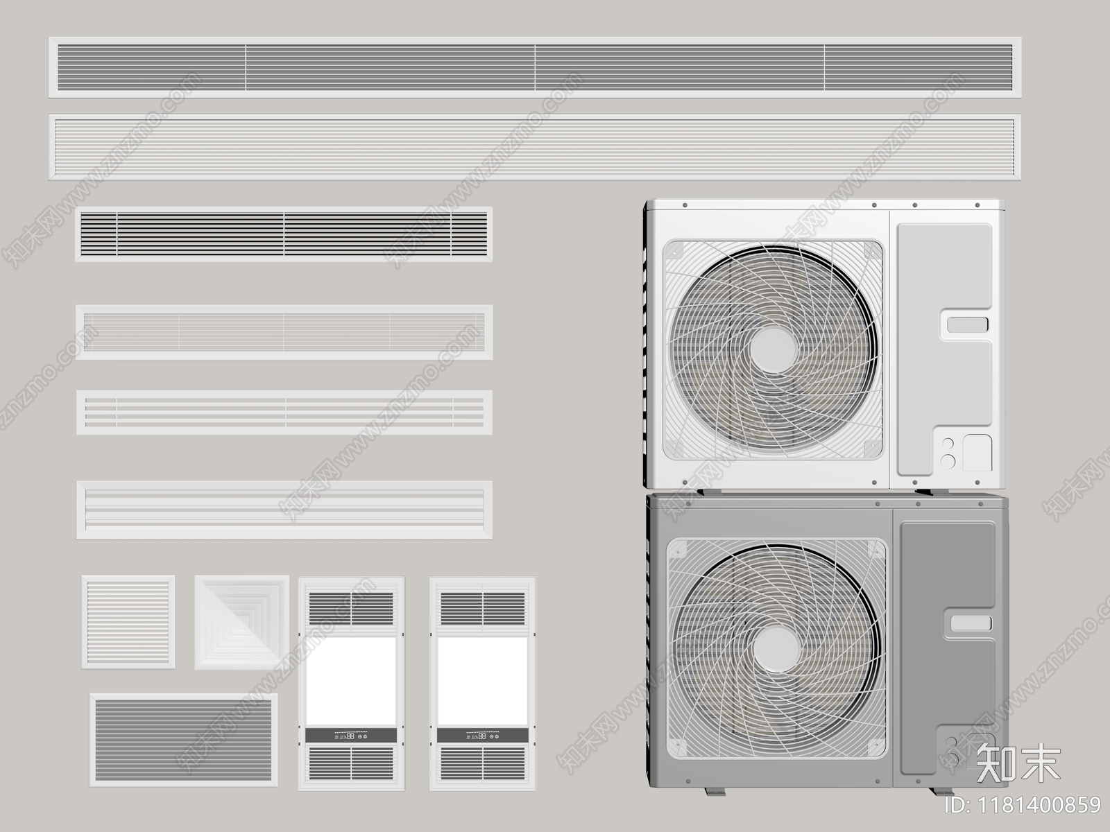 空调出风口SU模型下载【ID:1181400859】
