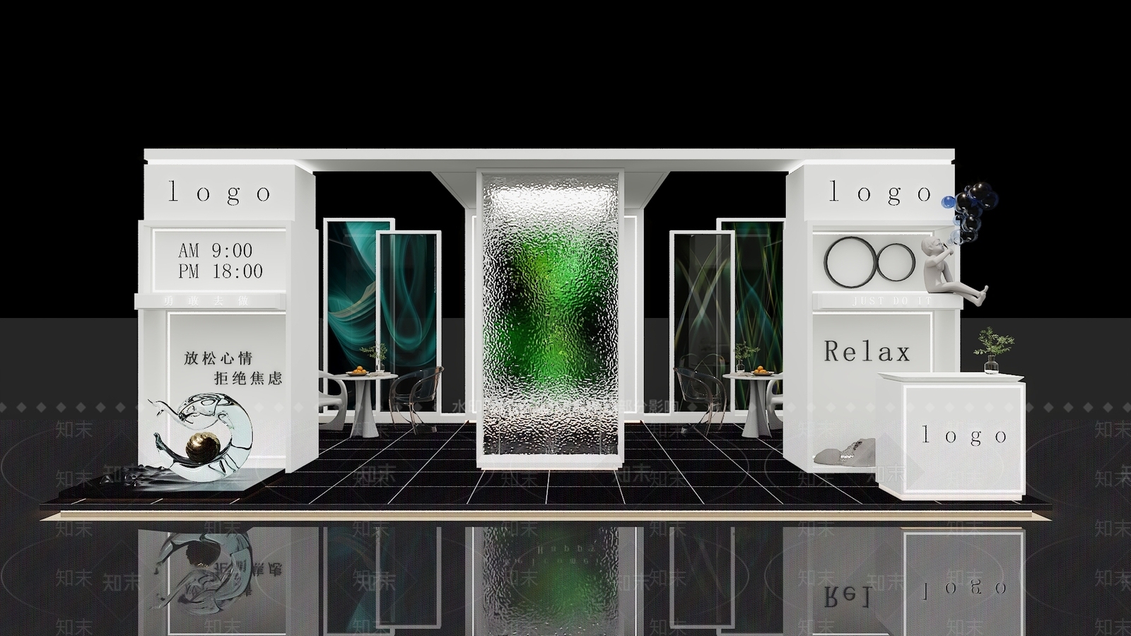 现代接待室3D模型下载【ID:1181412430】