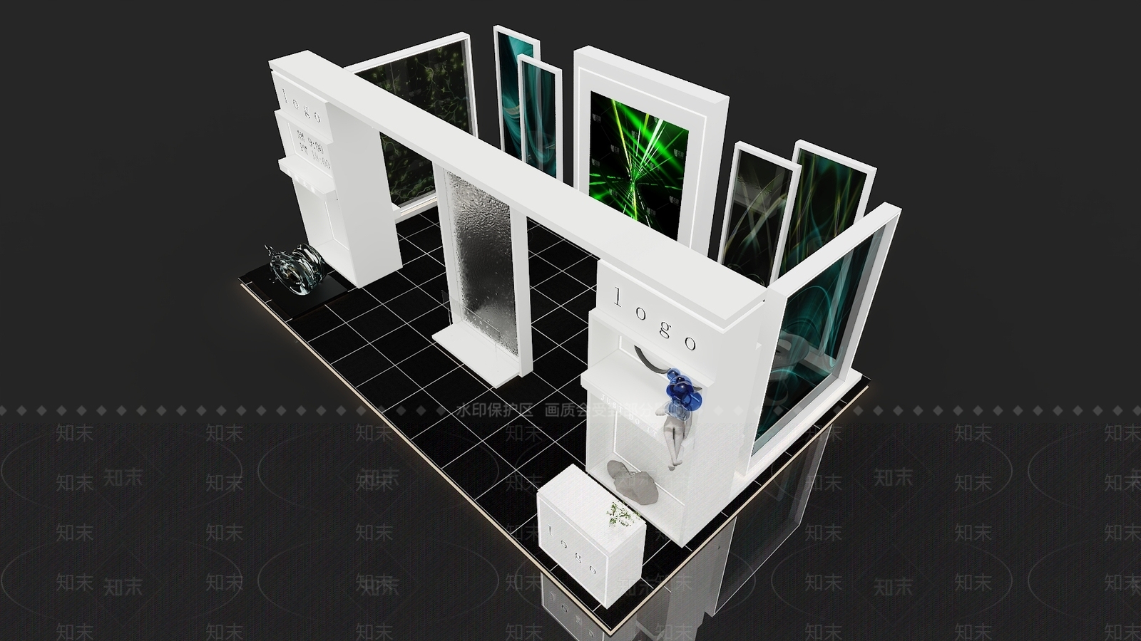 现代接待室3D模型下载【ID:1181412430】