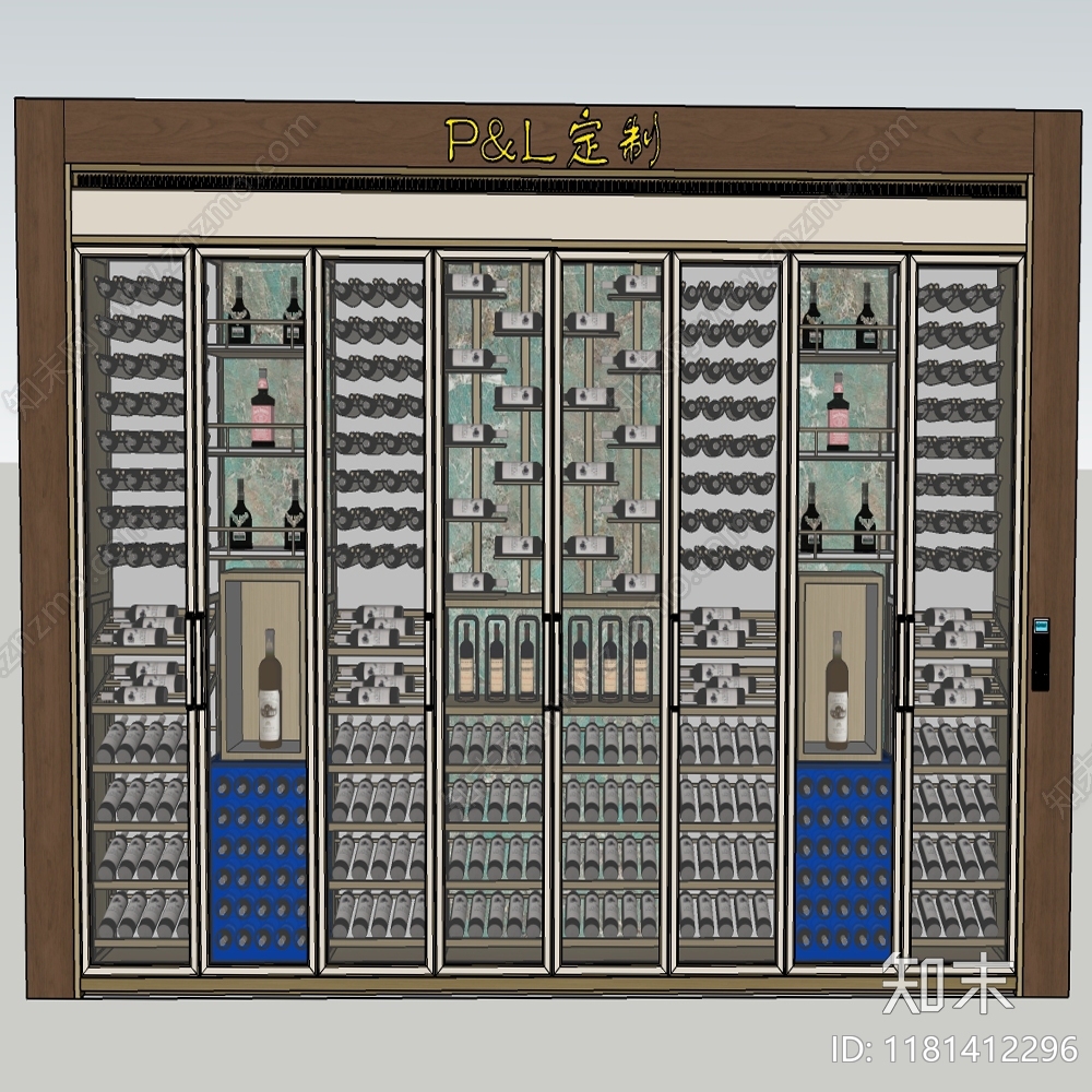 现代欧式酒柜SU模型下载【ID:1181412296】