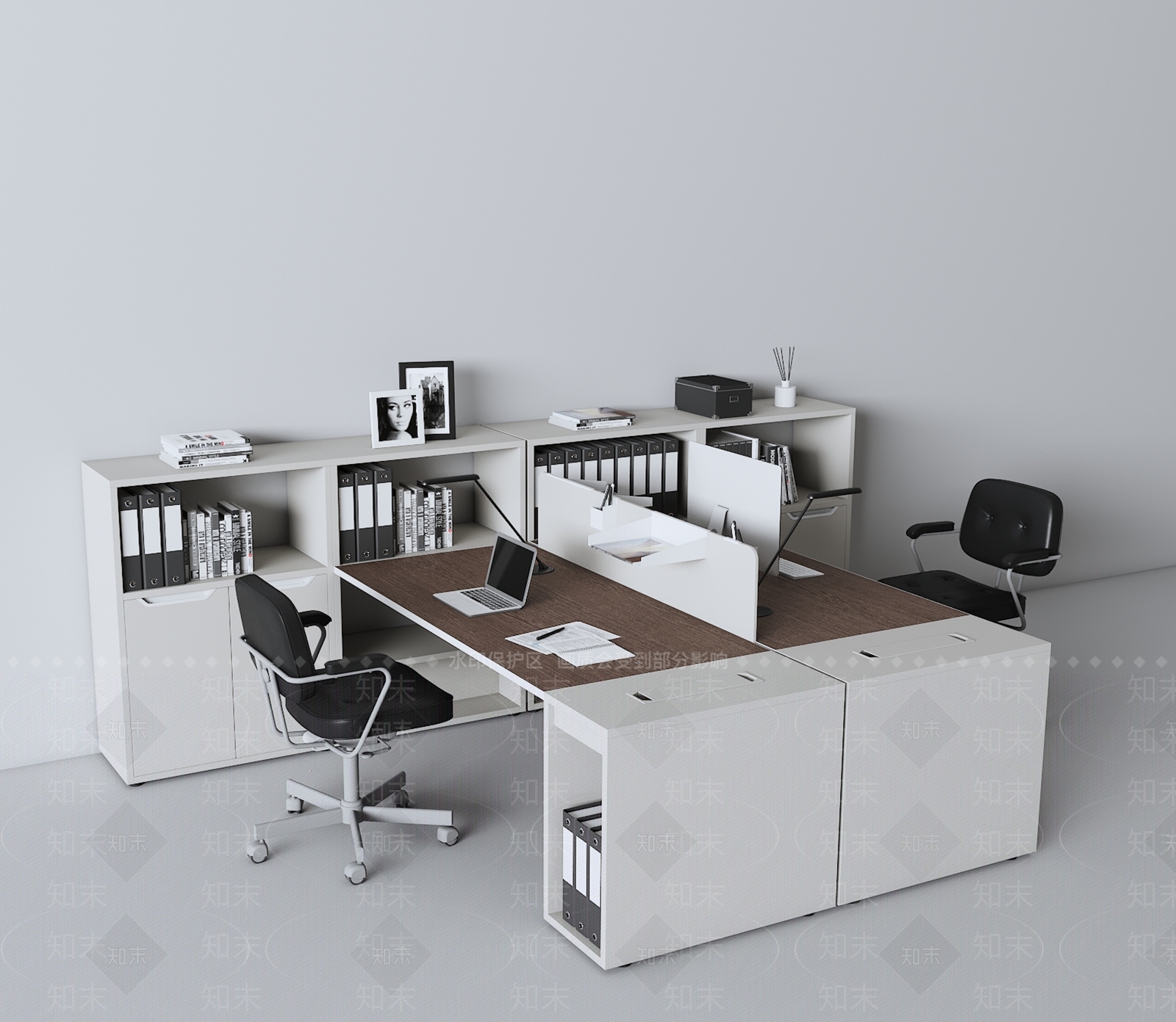 现代办公桌椅3D模型下载【ID:1181414826】