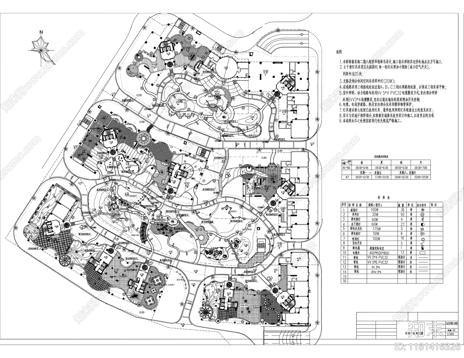 中式新中式小区景观施工图下载【ID:1181416326】