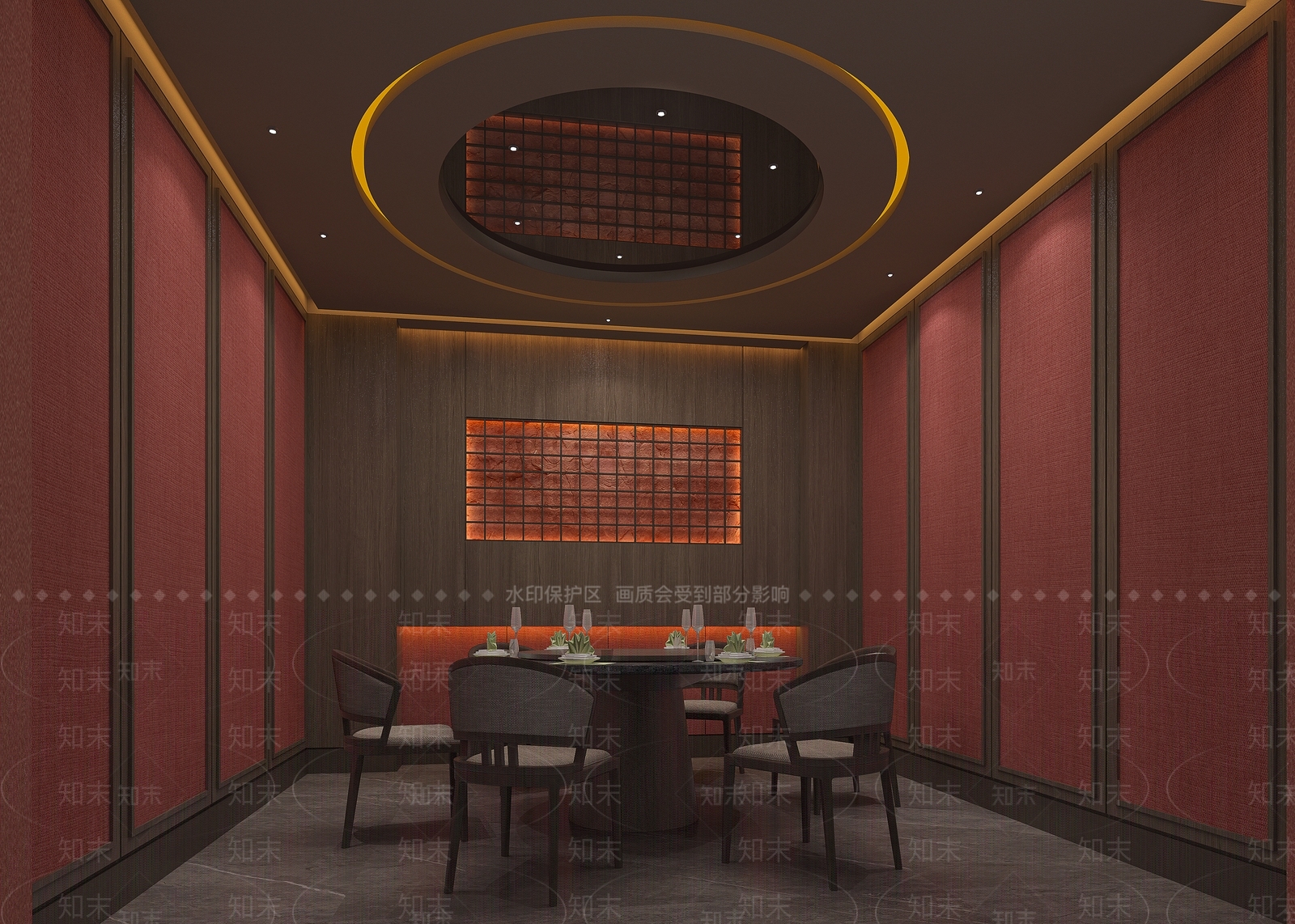 现代新中式中餐厅3D模型下载【ID:1181426595】