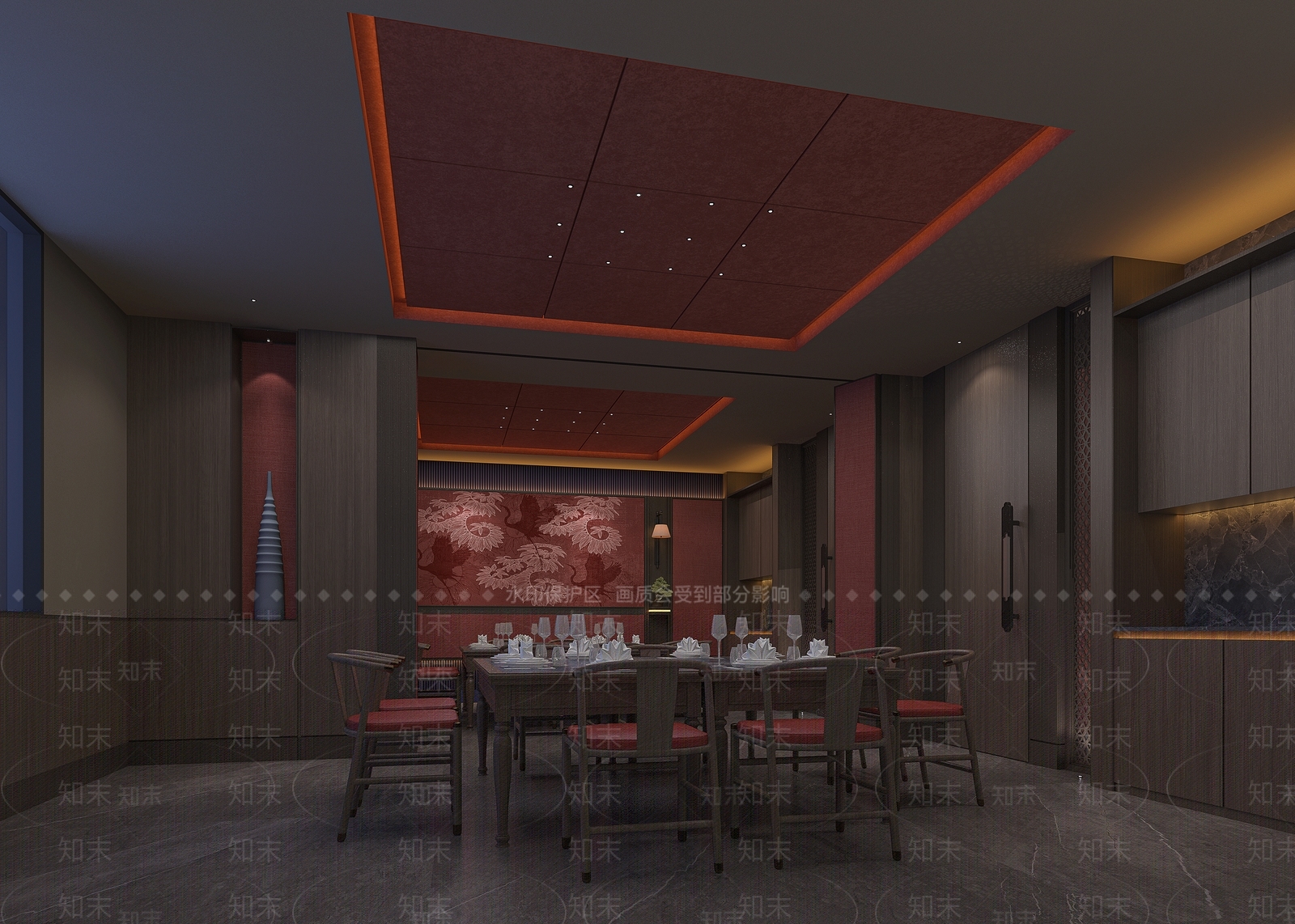 现代新中式中餐厅3D模型下载【ID:1181427089】