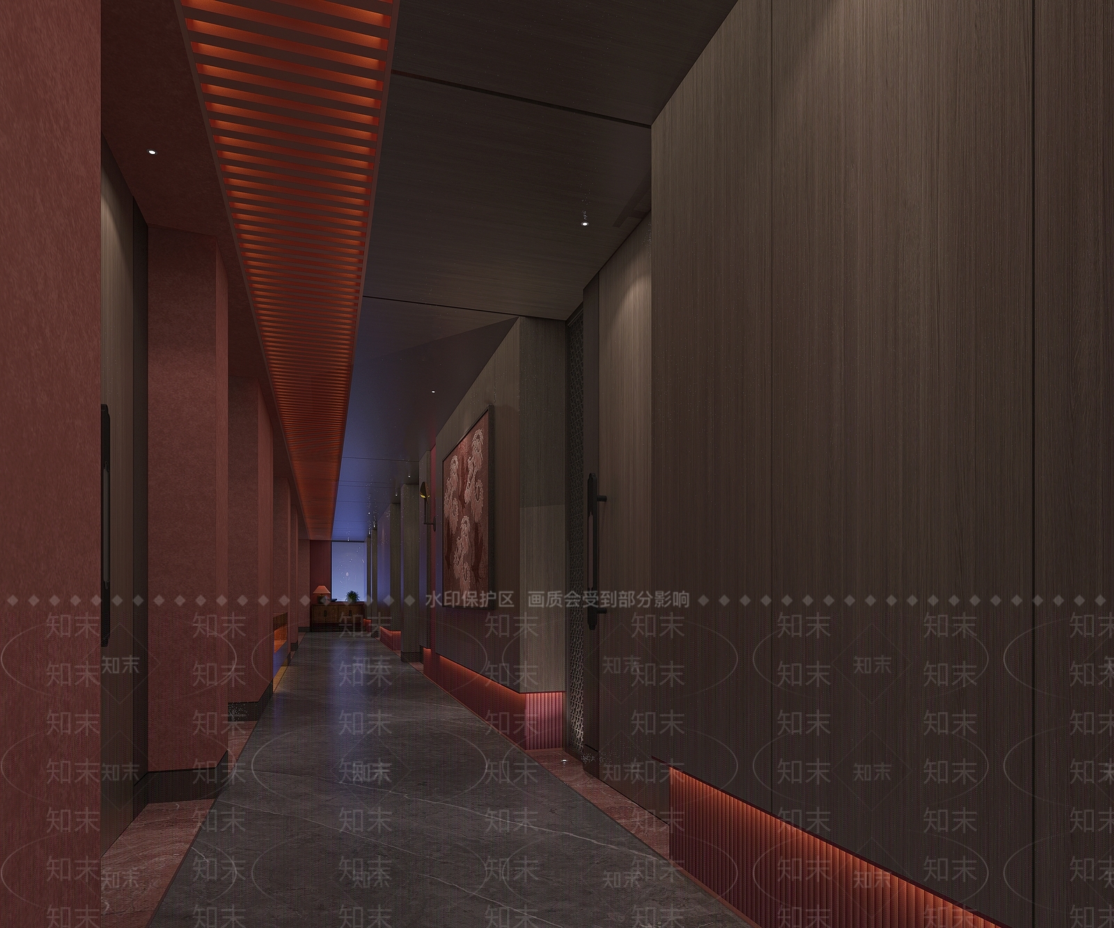 现代新中式中餐厅3D模型下载【ID:1181427340】
