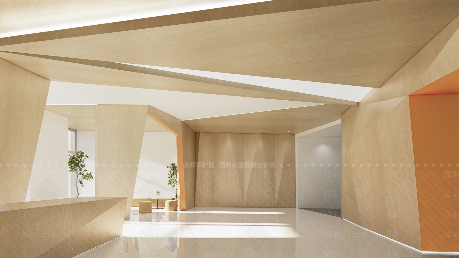 现代办公大堂SU模型下载【ID:1181447059】