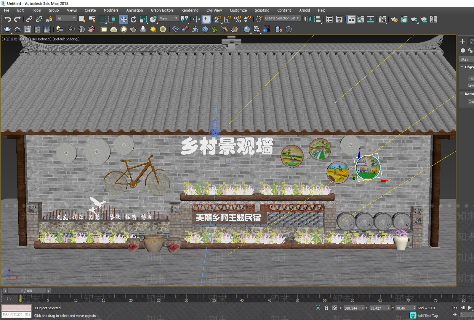 现代景墙3D模型下载【ID:1181451159】
