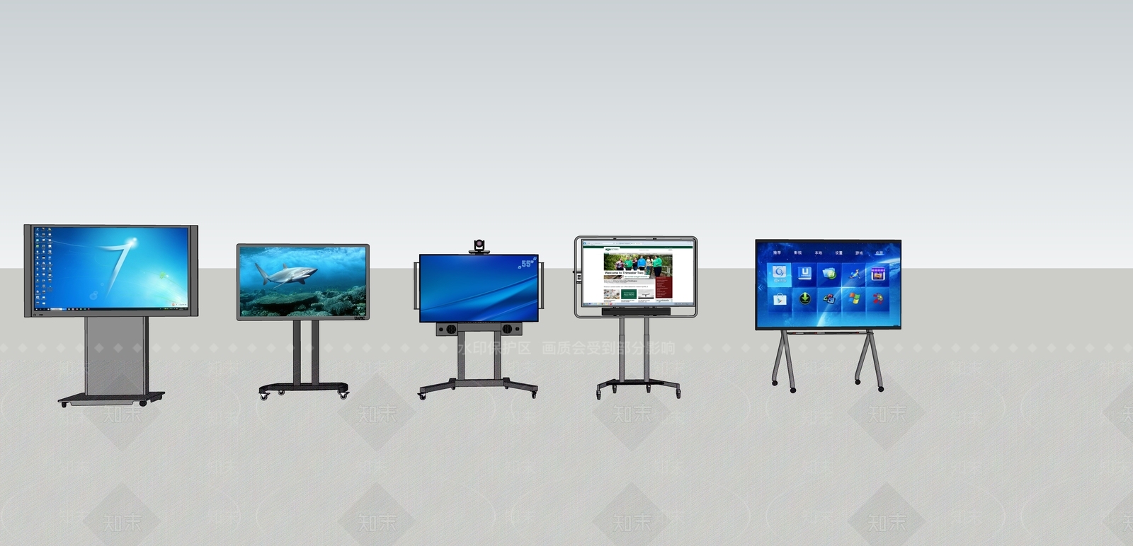 新中式现代显示屏SU模型下载【ID:1181454659】