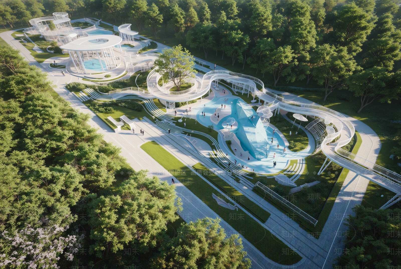 现代儿童游乐区SU模型下载【ID:1181454859】