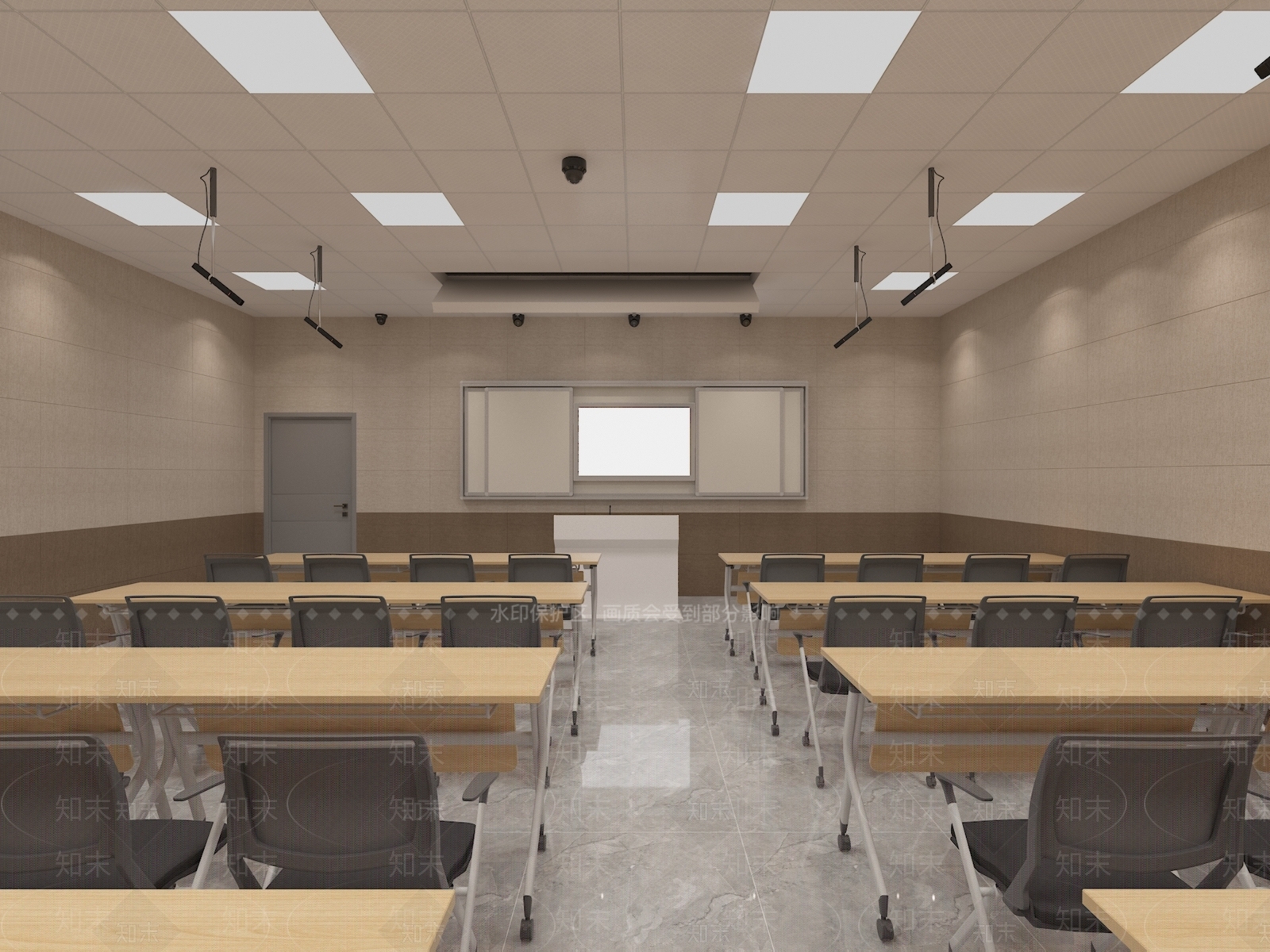 现代教室3D模型下载【ID:1181463940】_知末3d模型网
