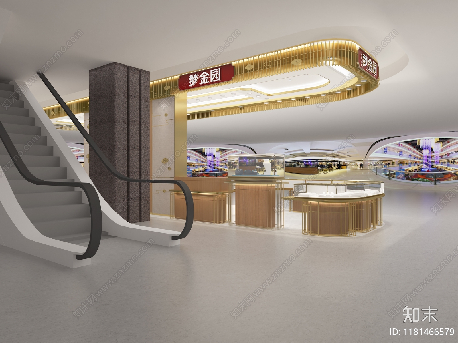 中式新中式珠宝店3D模型下载【ID:1181466579】