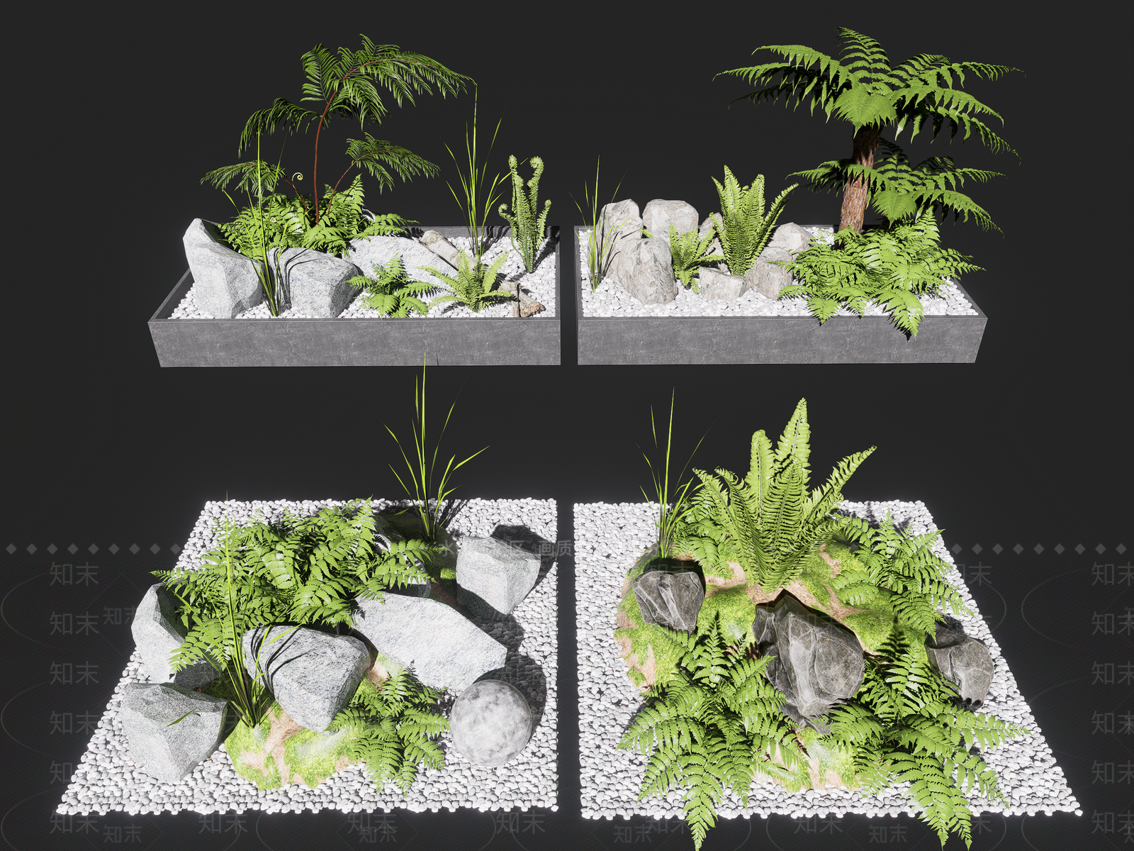 植物组合SU模型下载【ID:1181468744】